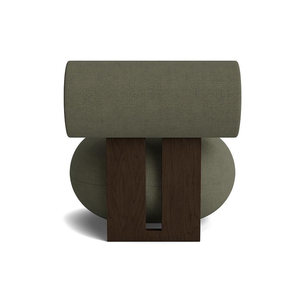 HIPPO Lounge Chair
Signed by Kristian Sofus Hansen and Tommy Hyldahl for Norr11. 

Model shown on the picture:
Wood: Dark Smoked Oak
Fabric: Kvadrat Fiord Wool

Wood types available: natural oak / light smoked oak / dark smoked oak / black