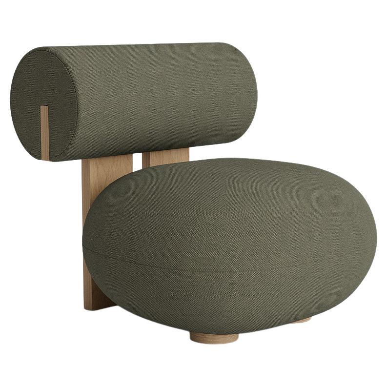 'Hippo' Lounge Chair by Norr11, Natural Oak, Fiord Wool