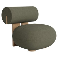 'Hippo' Lounge Chair by Norr11, Natural Oak, Fiord Wool (in stock)