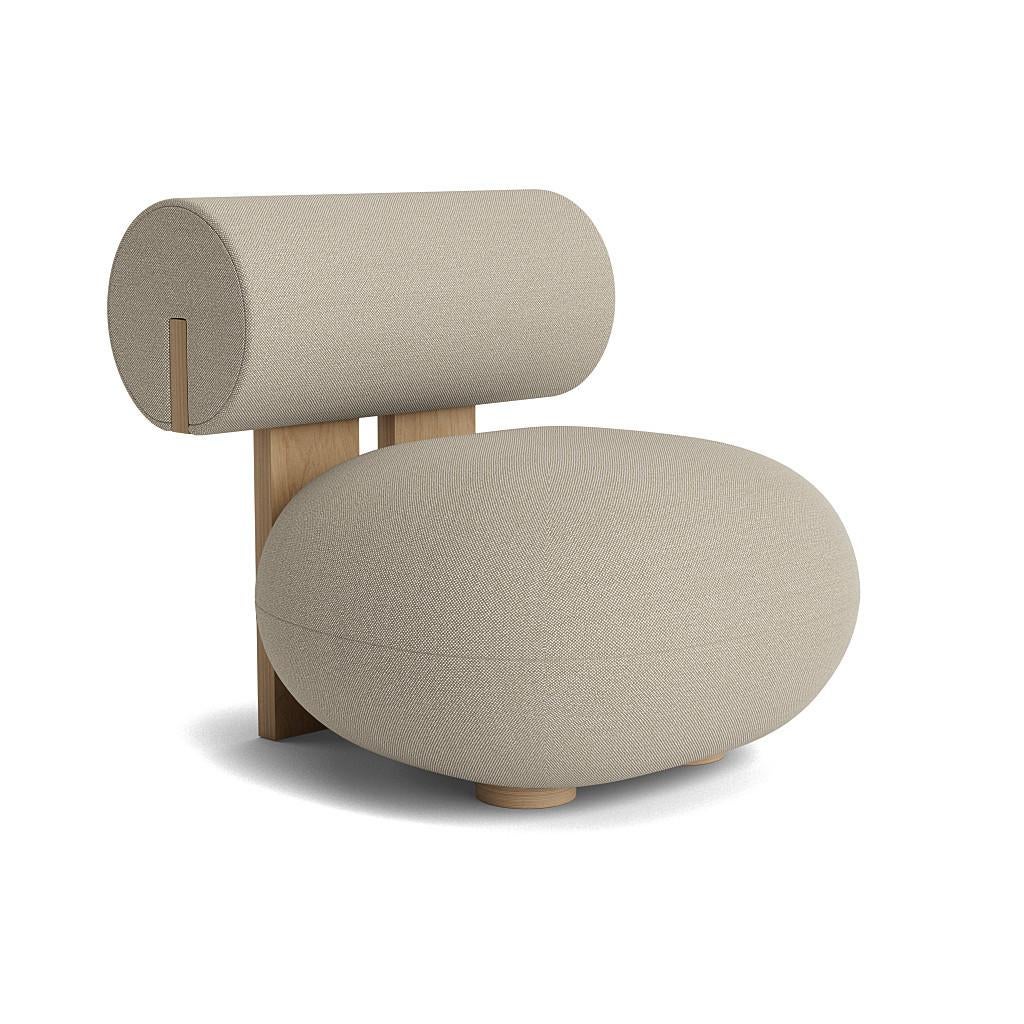 Scandinavo moderno Sedia da salotto 'Hippo' di Norr11, Oak naturale, lana Hallingdal in vendita