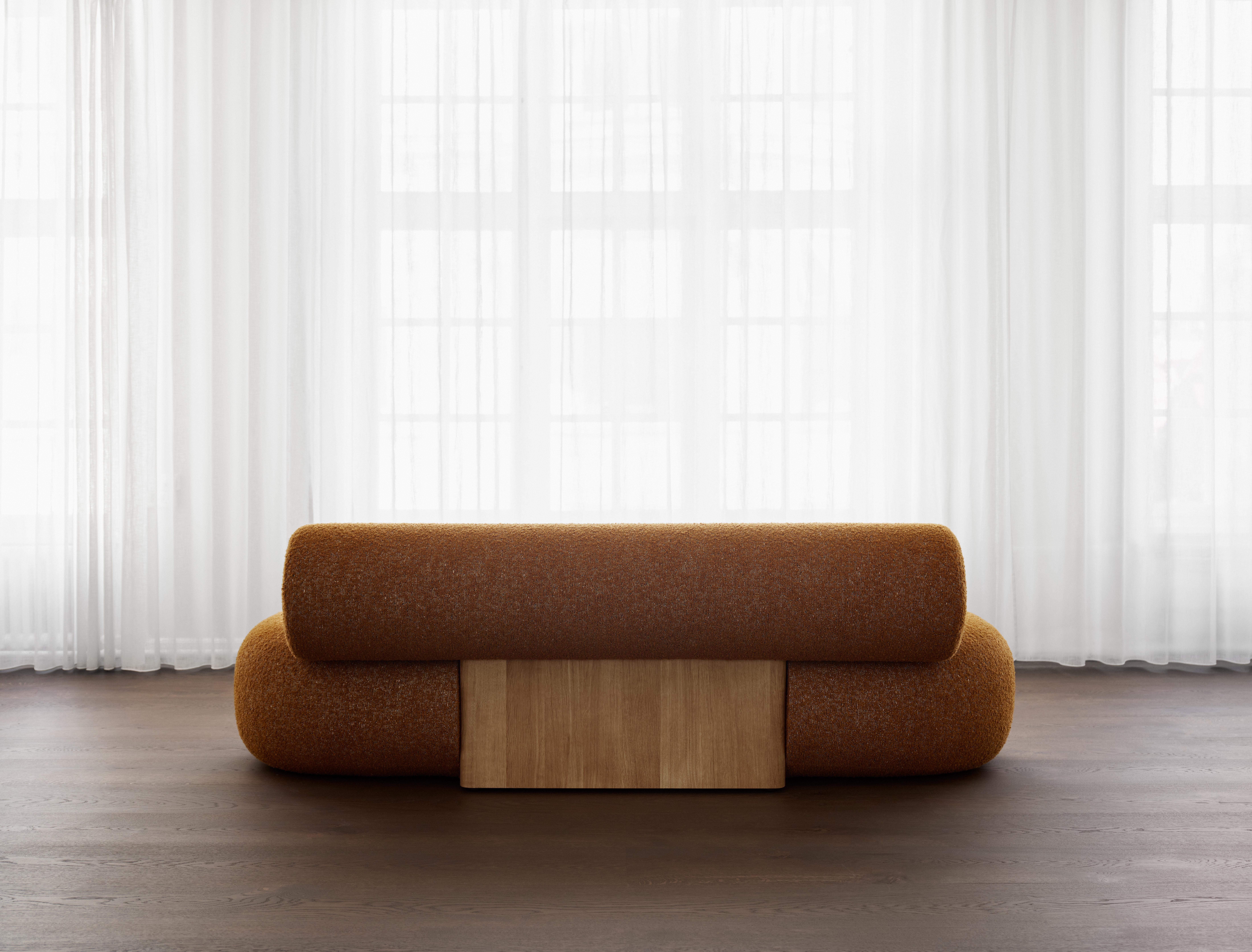 Danish 'Hippo' Sofa Wood by Norr11, Dark Smoked Oak, Baru col.0390 For Sale