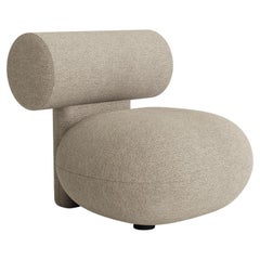 'Hippo' Upholstered Lounge Chair by Norr11, Barnum Bouclé, Grey