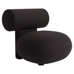 Gepolsterter Loungesessel „Hippo“ von Norr11, Zero, Schwarz