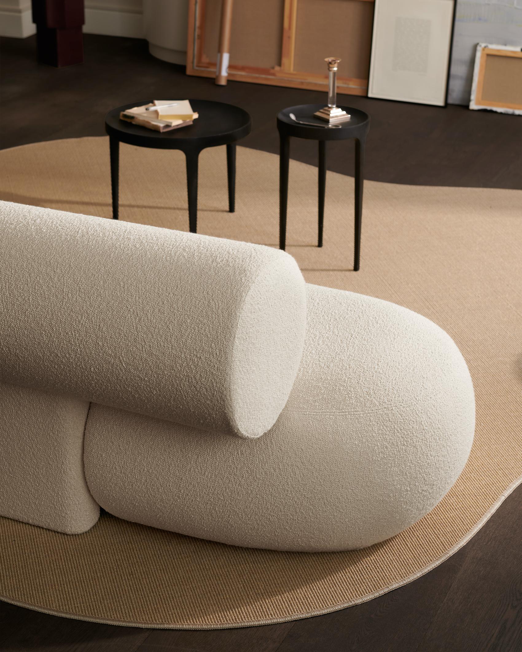 'Hippo' Upholstered Sofa by Norr11, Zero, Cream In New Condition For Sale In Paris, FR