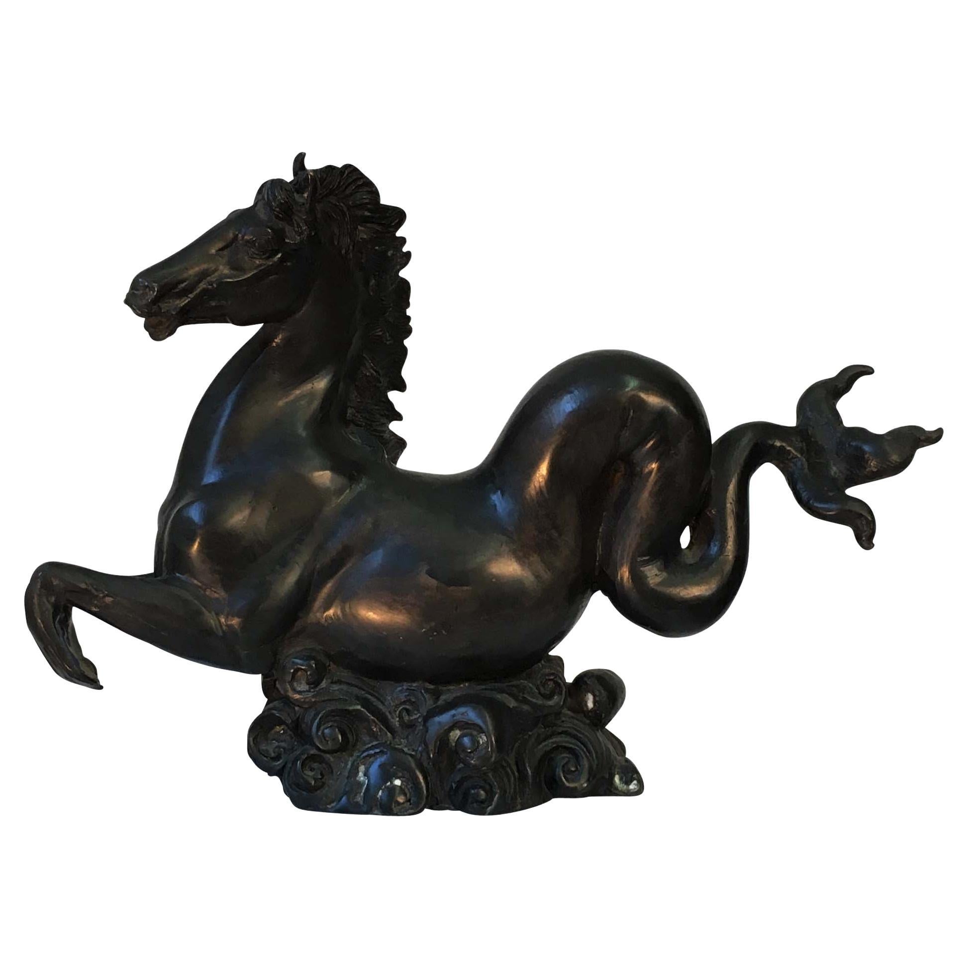 Hippocampus Mid-century Bronze, France at 1stDibs | hippocampus sculpture