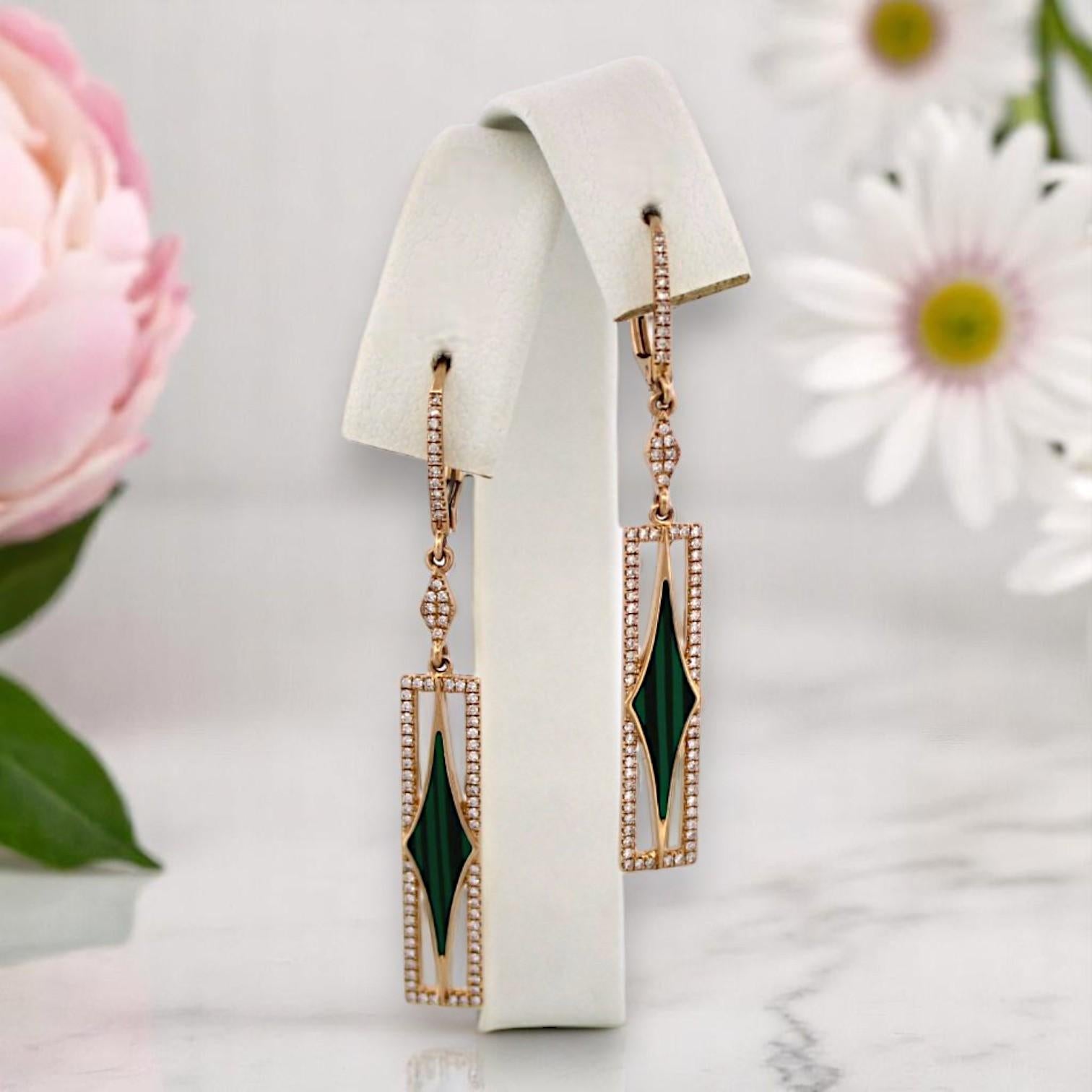 Baguette Cut Hippolyta  14k Yellow Gold Leverback Earrings For Sale