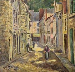 Die Straßen unter der Festung - Gemälde von Hippolyte Camille Delpy - 19. Jahrhundert