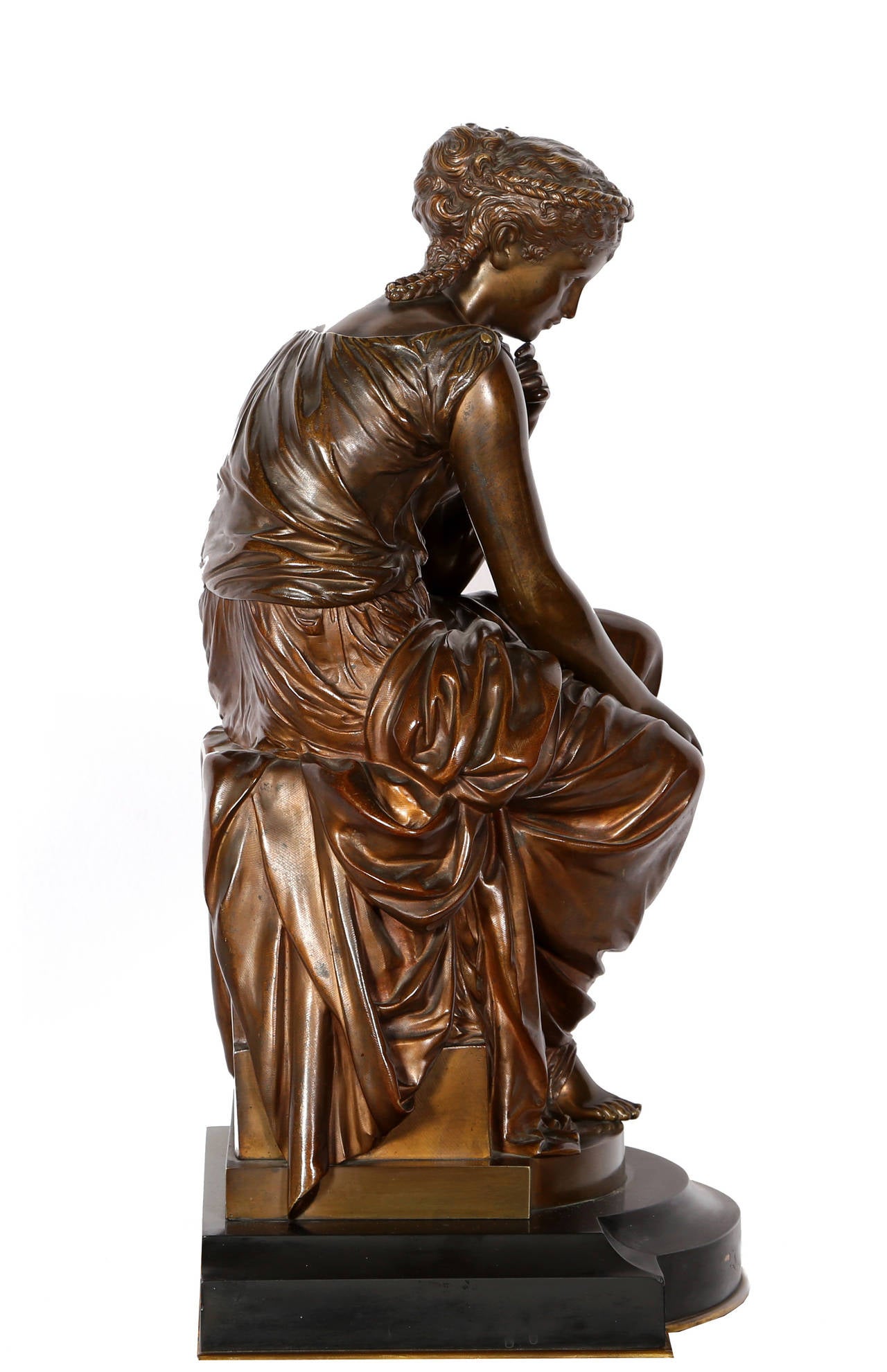 Hero, Art Nouveau Bronze Sculpture by Moreau For Sale 1