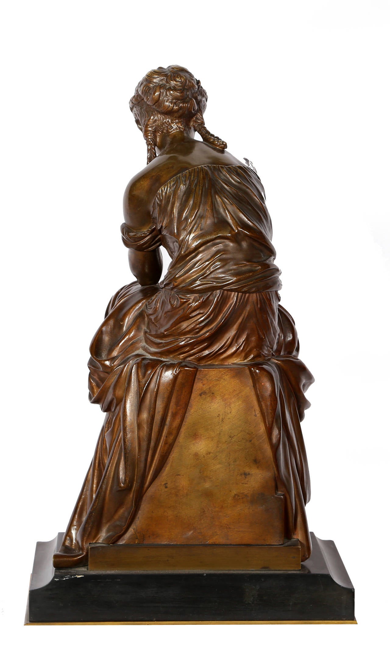 Hero, sculpture en bronze Art nouveau de Moreau - Romantique Sculpture par Hippolyte François Moreau