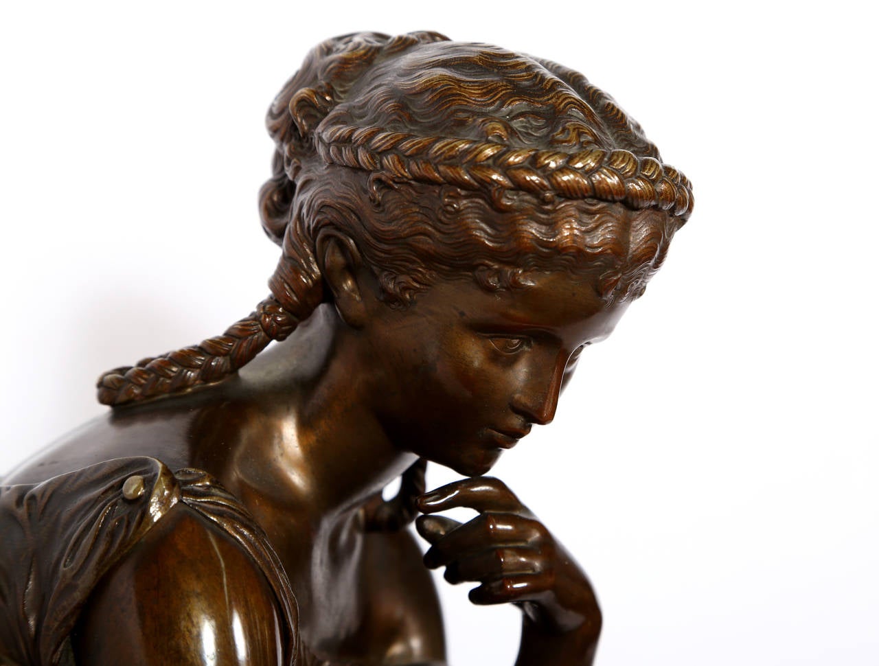 Hero, Art Nouveau Bronze Sculpture by Moreau For Sale 4