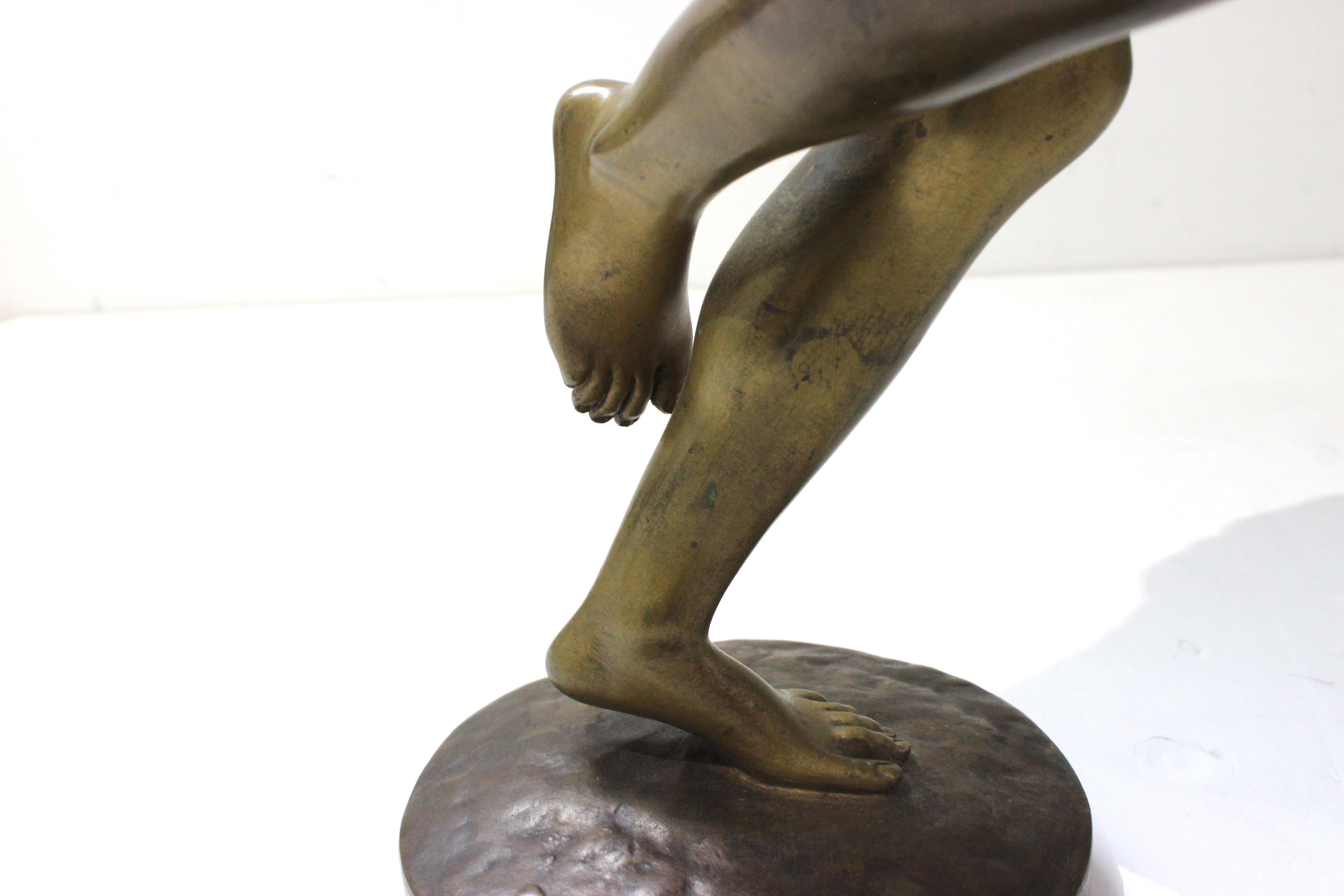 Hippolyte Heizler Bronze Figure of a Tambourine Player For Sale 7