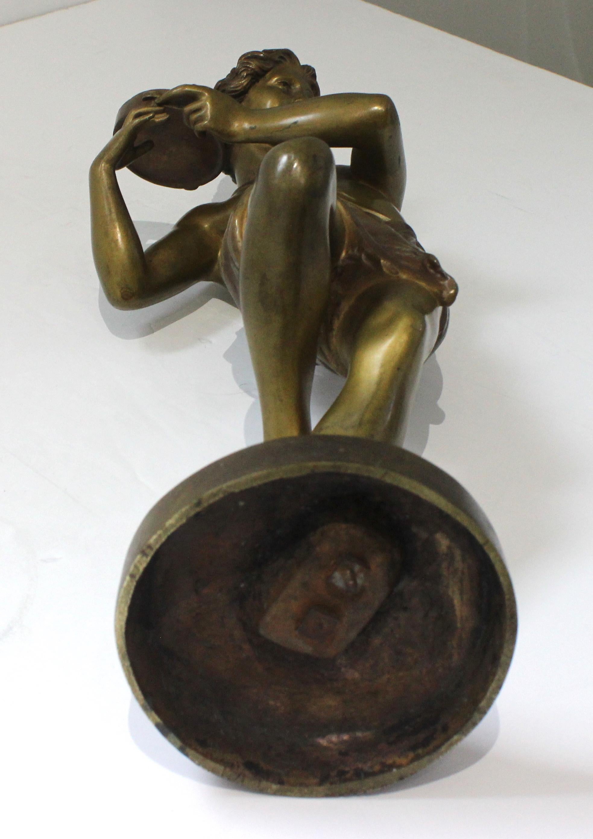 Hippolyte Heizler Bronze Figure of a Tambourine Player For Sale 10