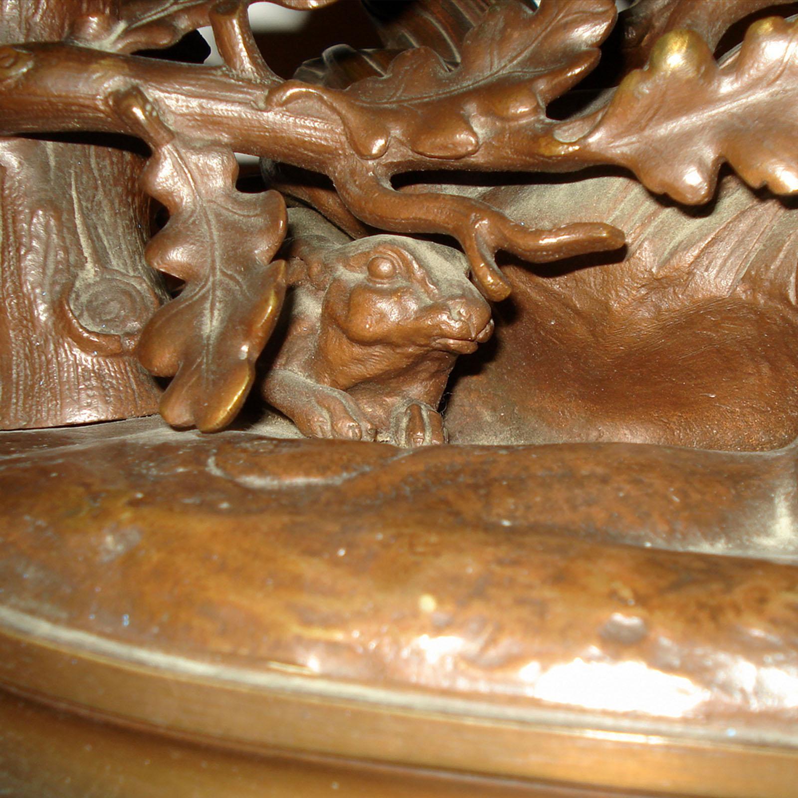 Hippolyte Heizler, Escultura icónica de bronce de dos perros persiguiendo a una liebre, s. XIX en venta 3