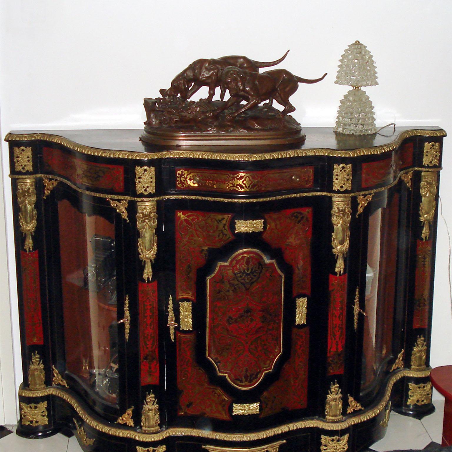 Francese Hippolyte Heizler, Iconica scultura in bronzo di due cani che inseguono una lepre, XIX secolo in vendita