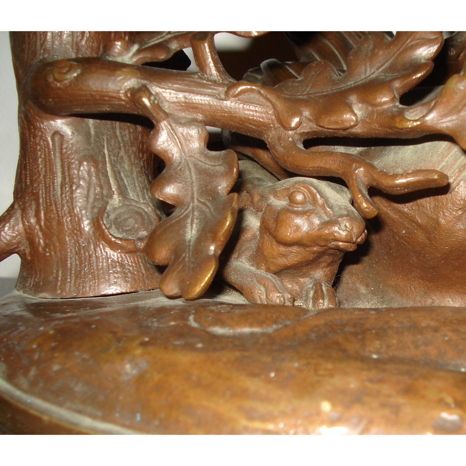 Hippolyte Heizler, Iconica scultura in bronzo di due cani che inseguono una lepre, XIX secolo in vendita 1