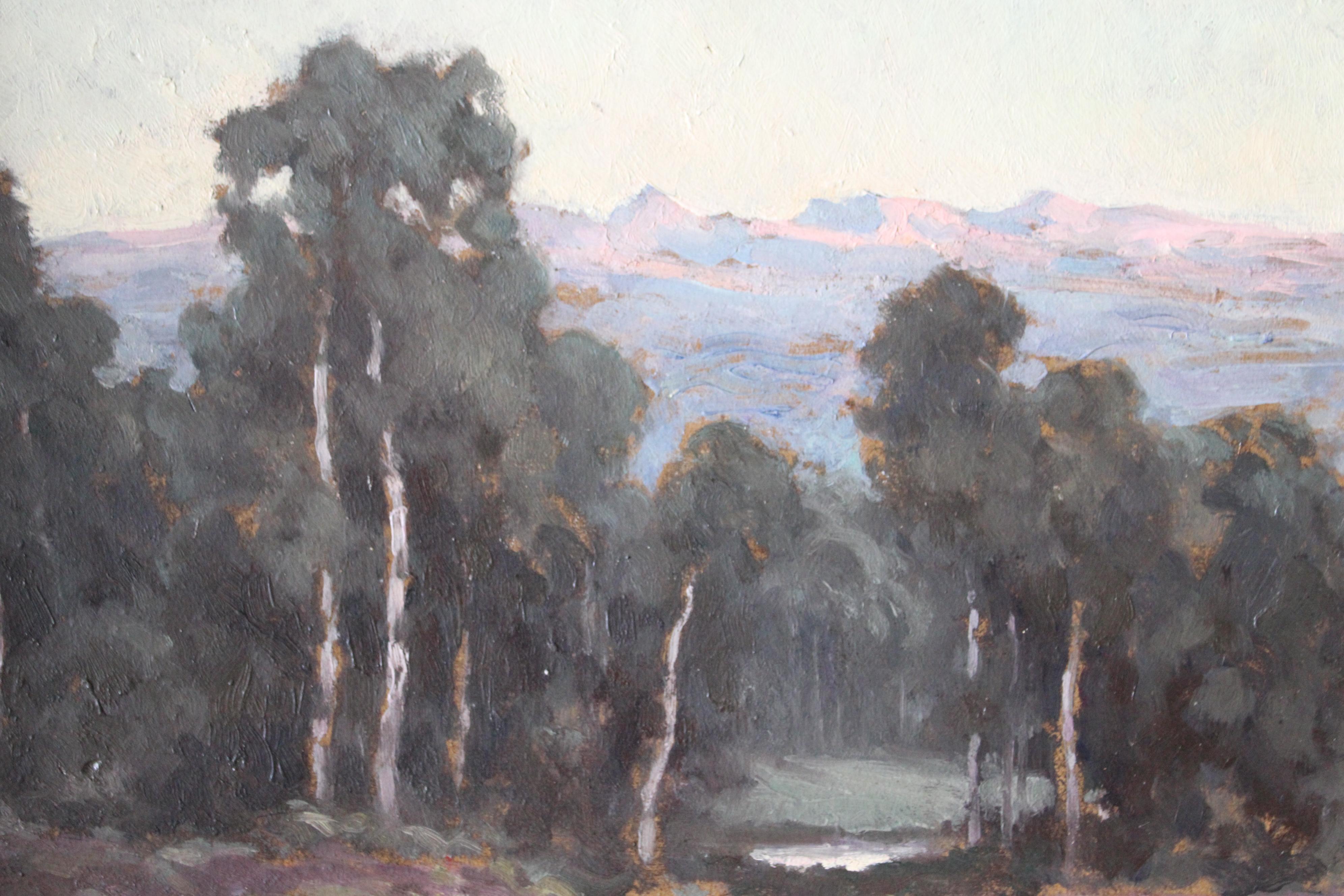 Antike französische impressionistische Waldlandschaft des französischen Künstlers Hippolyte Lety im Angebot 2