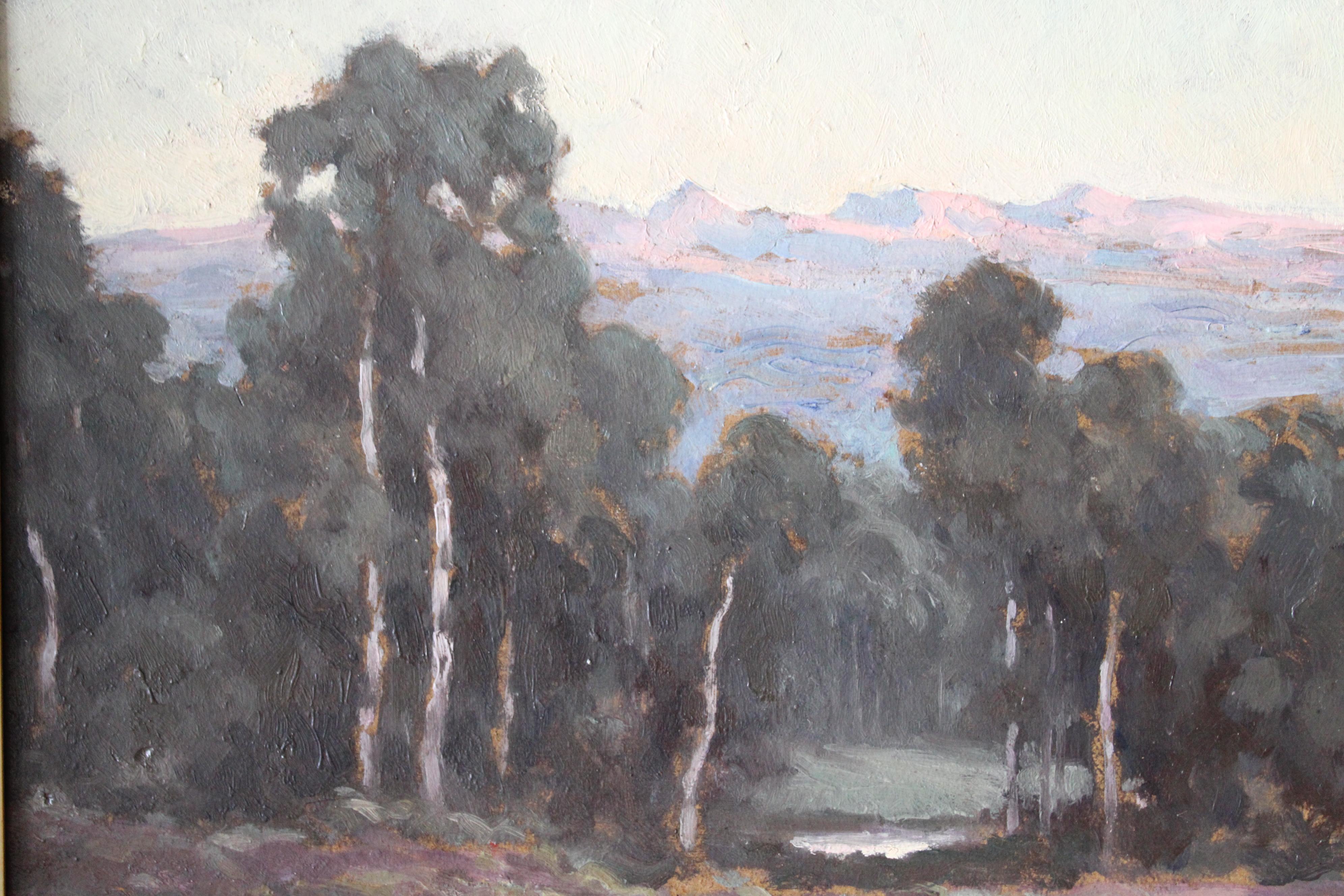 Antique French impressionist woodland landscape by French artist, Hippolyte Lety For Sale 3