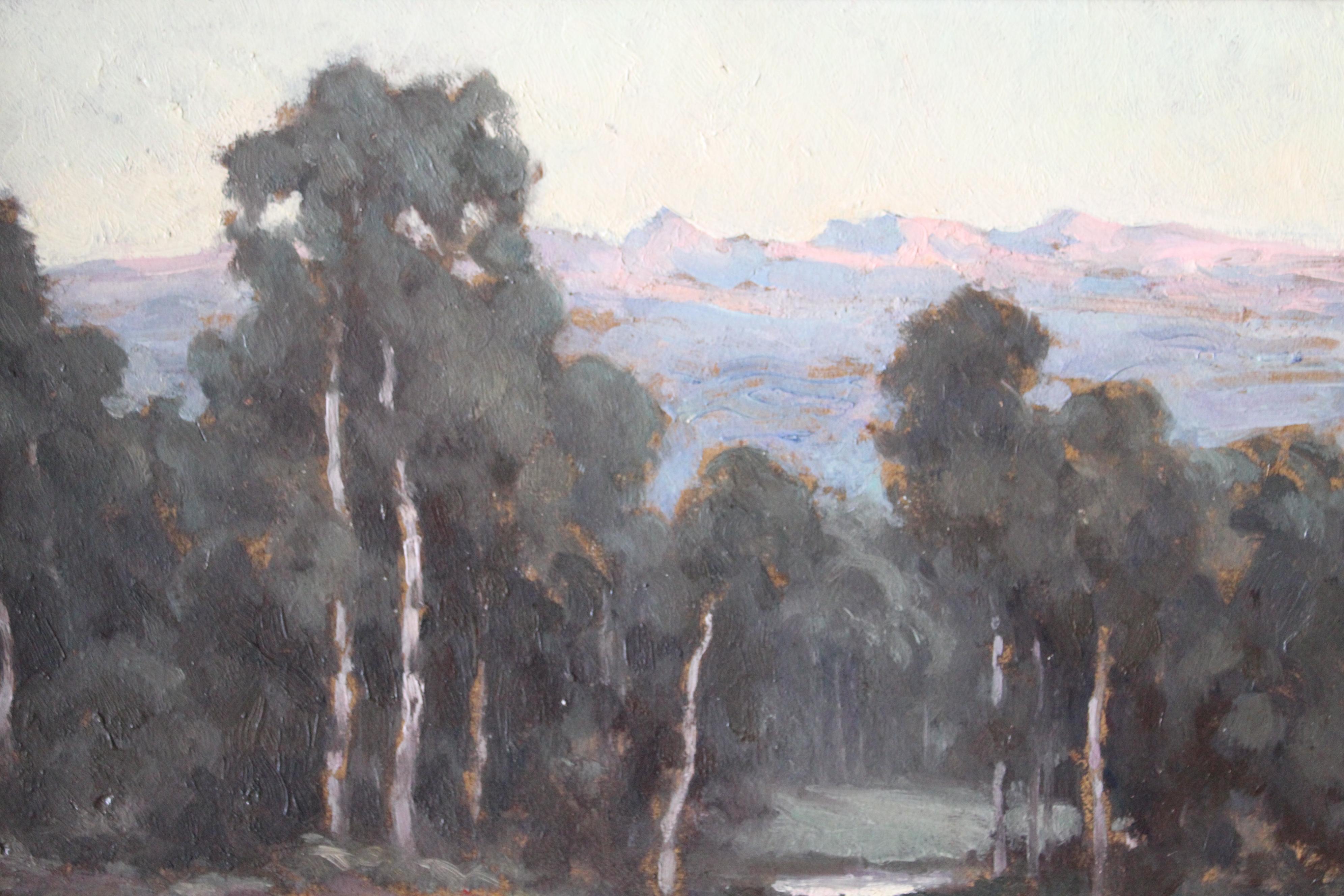 Antike französische impressionistische Waldlandschaft des französischen Künstlers Hippolyte Lety im Angebot 8