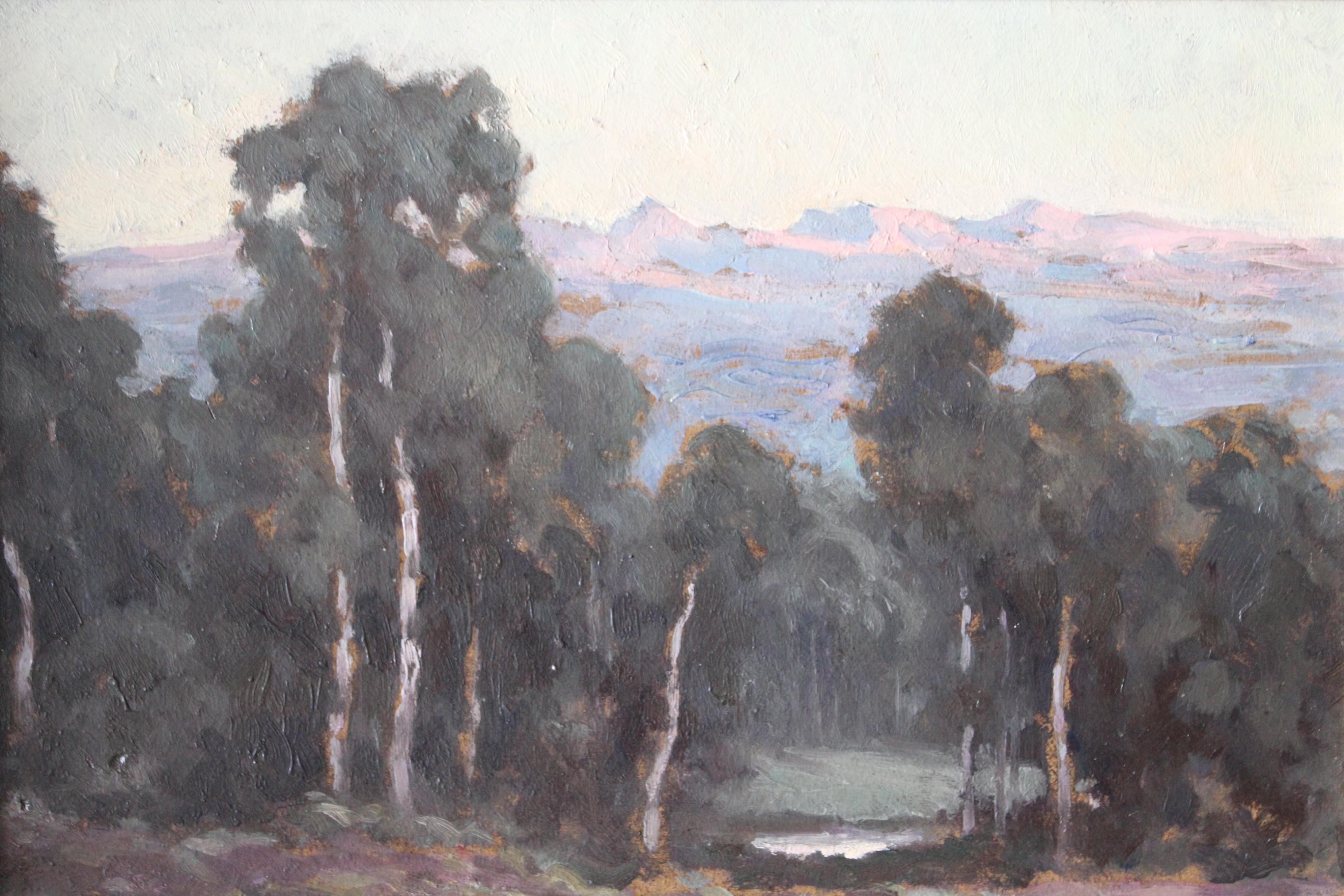 Antike französische impressionistische Waldlandschaft des französischen Künstlers Hippolyte Lety im Angebot 9