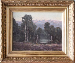 Antiguo paisaje de bosque impresionista francés del artista francés Hippolyte Lety