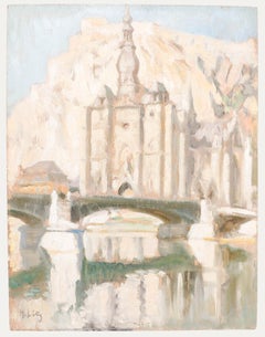 Hippolyte Lety (1878-1959) - 1932 Oil, La Collégiale Notre-Dame de Dinant