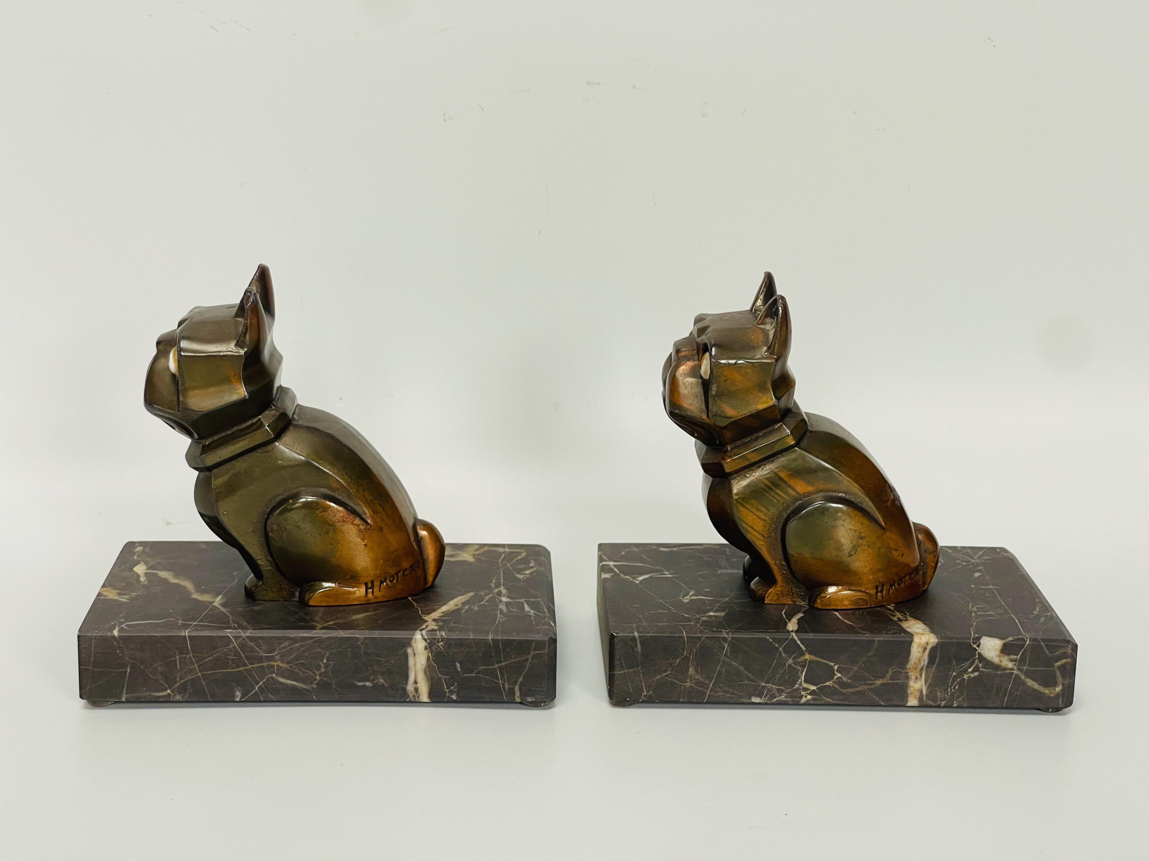 French Hippolyte Moreau Pair Of Art Deco Bookends