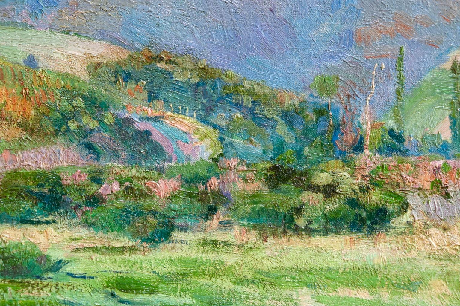 Donzy-le-Perthuis - Burgundy - Post Impressionist Oil, Landscape - H Petitjean 1