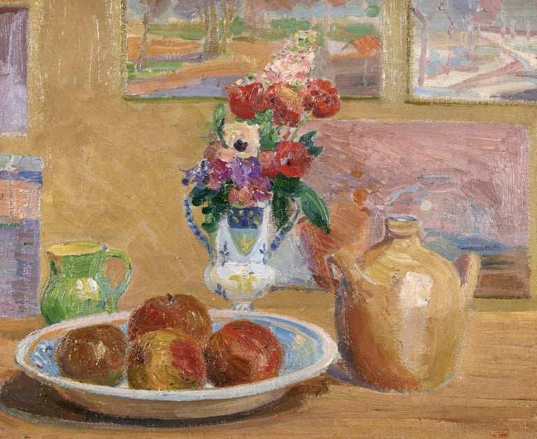 Hippolyte Petitjean - Nature morte aux pommes - Post Impressionist 