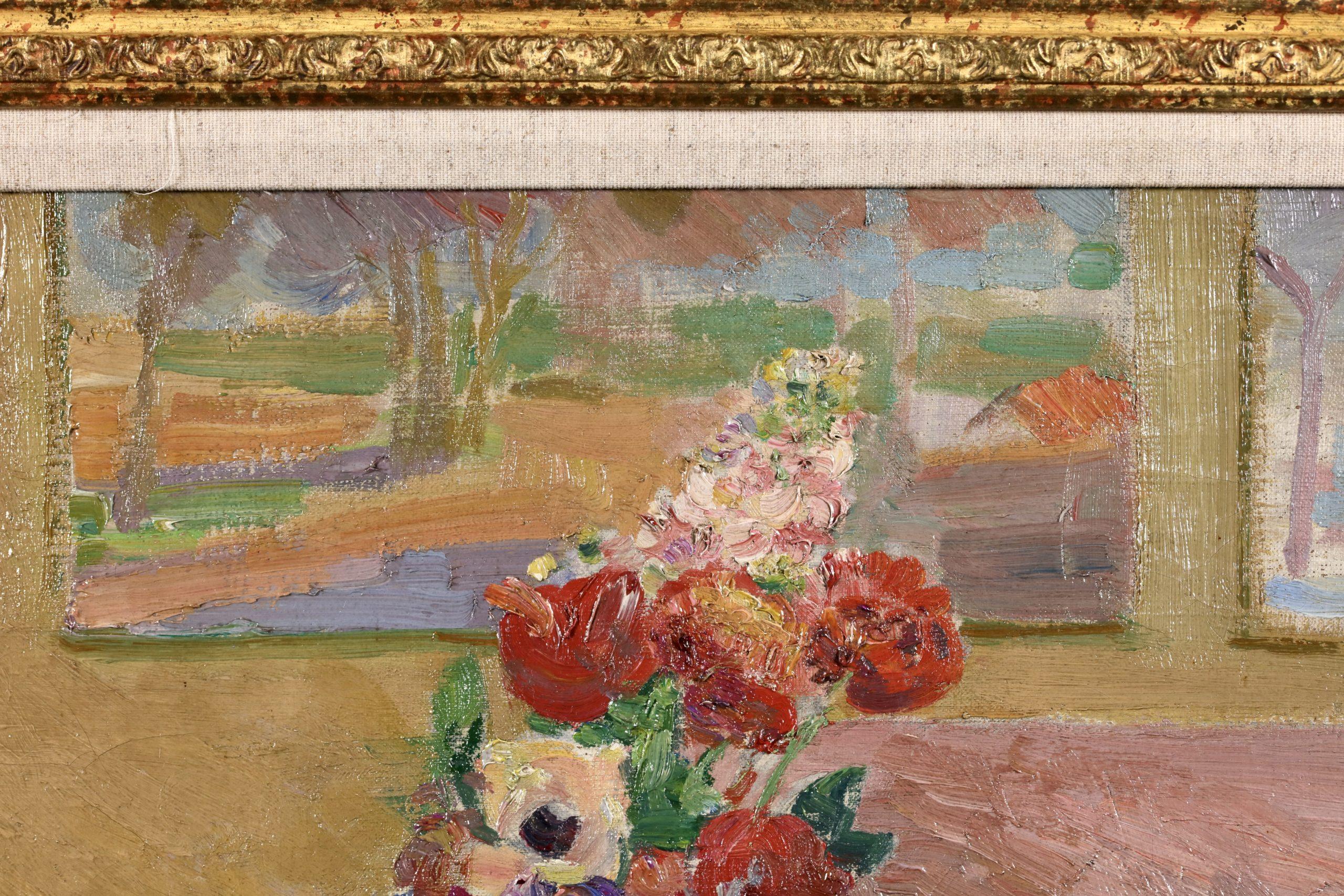 Nature morte aux pommes - Nature morte post-impressionniste à l'huile - Hippolyte PetitJean en vente 2