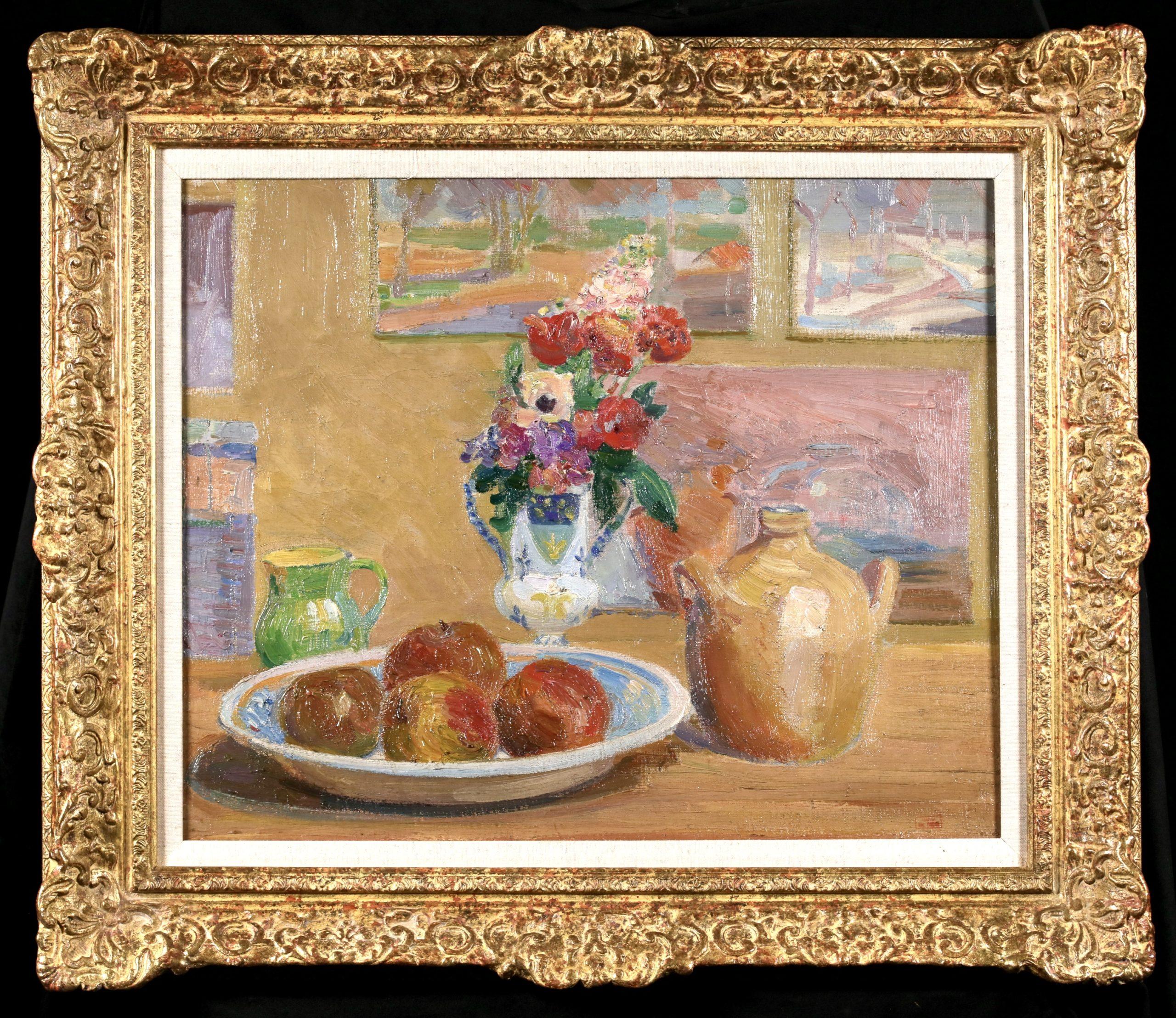 Nature morte aux pommes - Nature morte post-impressionniste à l'huile - Hippolyte PetitJean