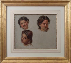 Three Head Portraits of a Young Girl