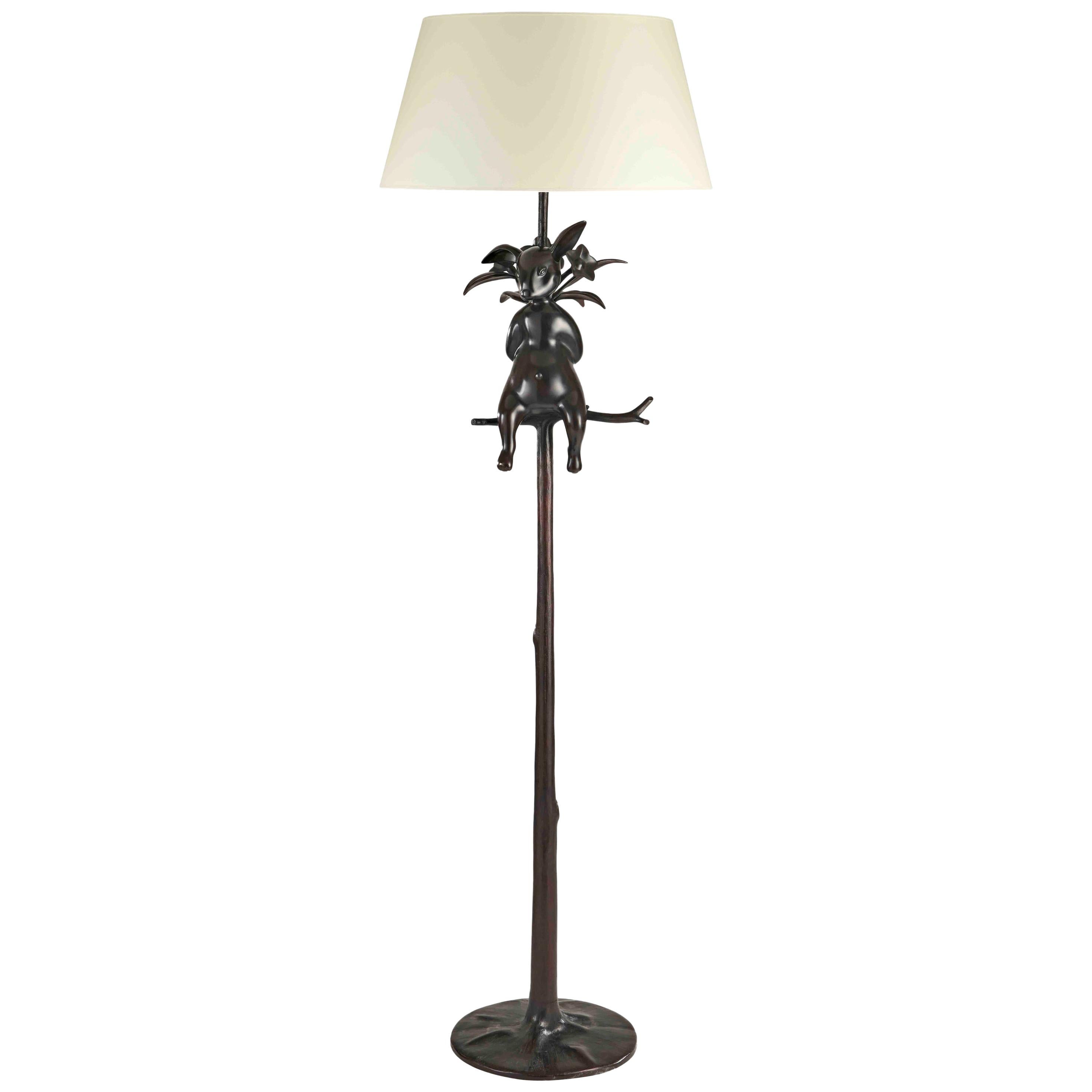 "Hippolyte the Rabbit" Floor Lamp, Hubert le Gall, Limited Edition For Sale