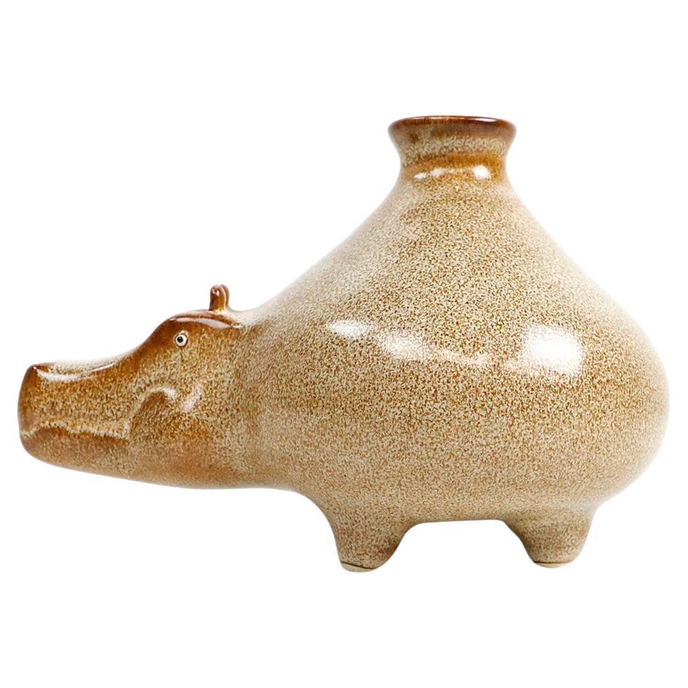 Nilpferd Form Vase im Angebot