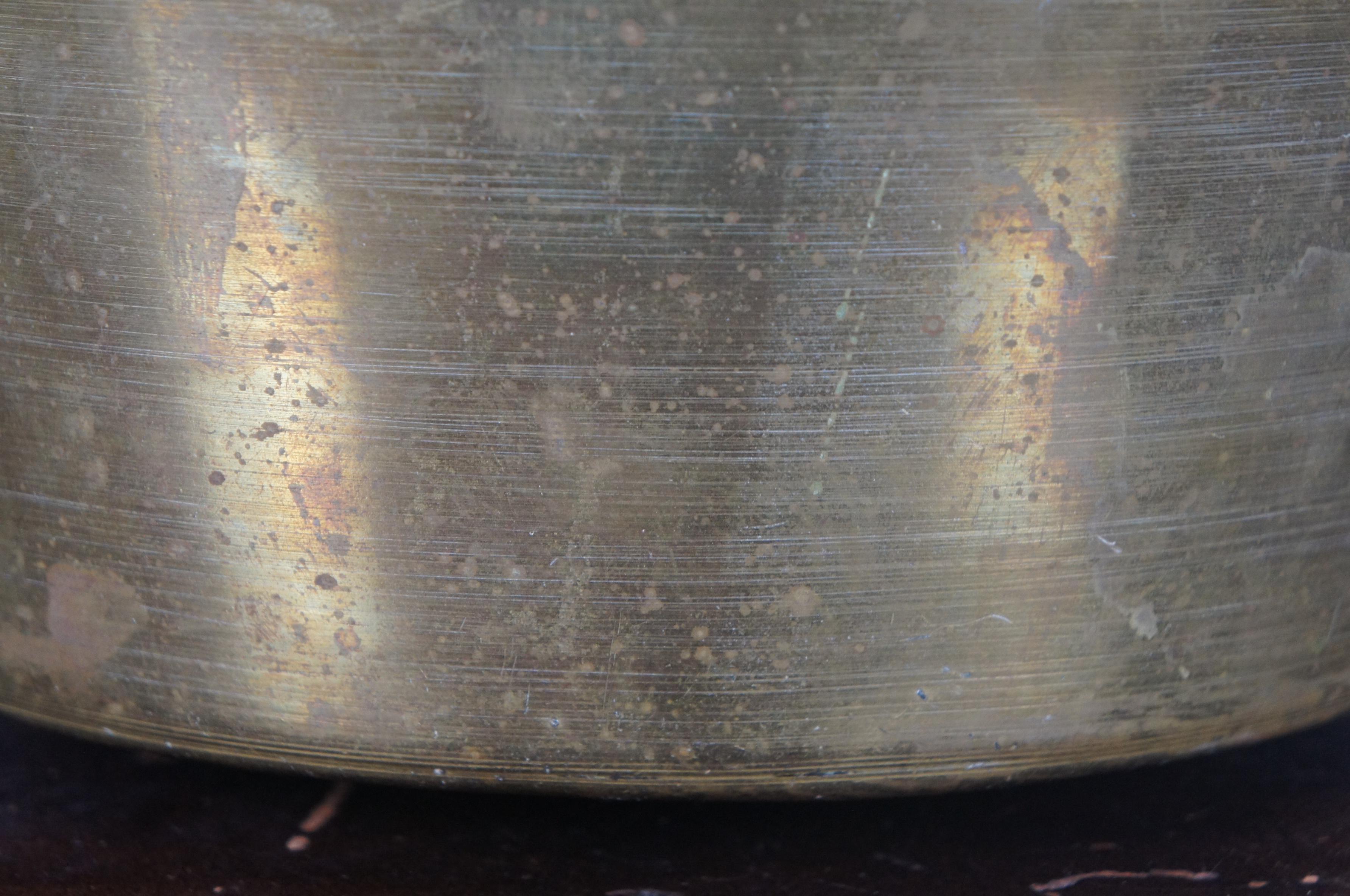 Hiram W Hayden Antique 19th Century Hand Spun Brass Bucket Pail Syrup 8