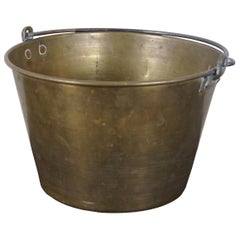 Hiram W Hayden Antique 19th Century Hand Spun Brass Bucket Pail Syrup