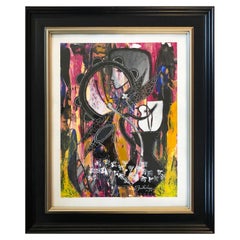 Hiremio Garcia Santaolaya Abstract Painting, Cuban-American Artist, 2017