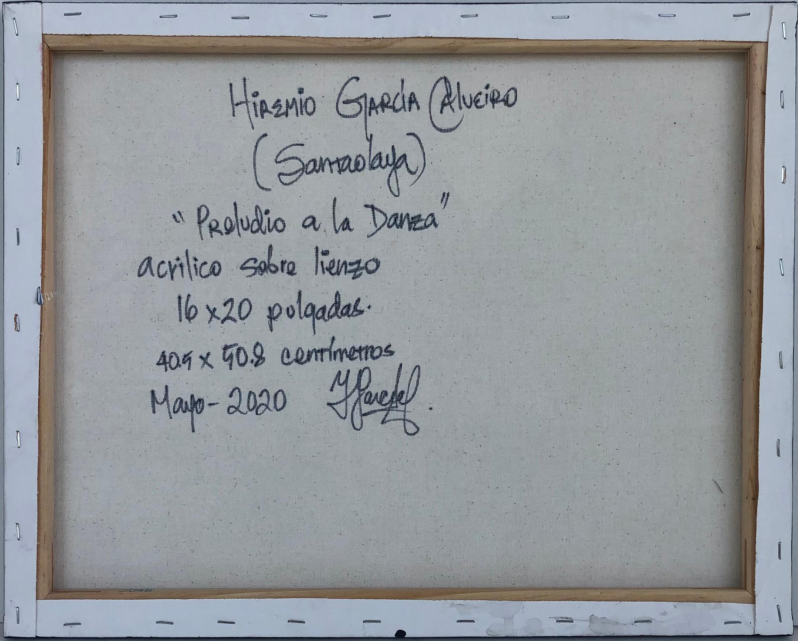 Abstraktes Gemälde von Hiremio Garcia Santaolaya, kubanisch-amerikanischer Künstler (21. Jahrhundert und zeitgenössisch) im Angebot