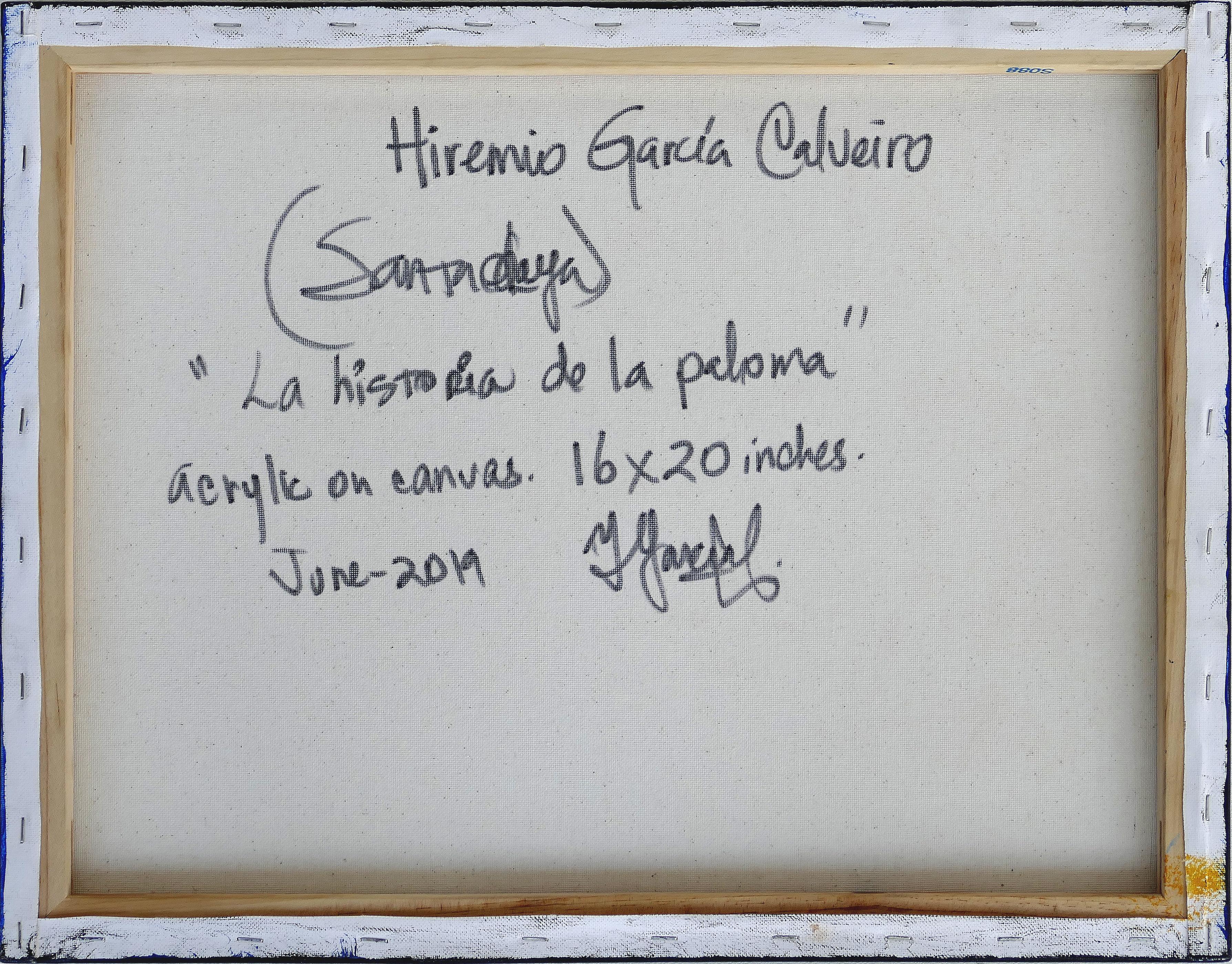  Hiremio Garcia Santaolaya Abstract Painting, Cuban American Artist For Sale 4