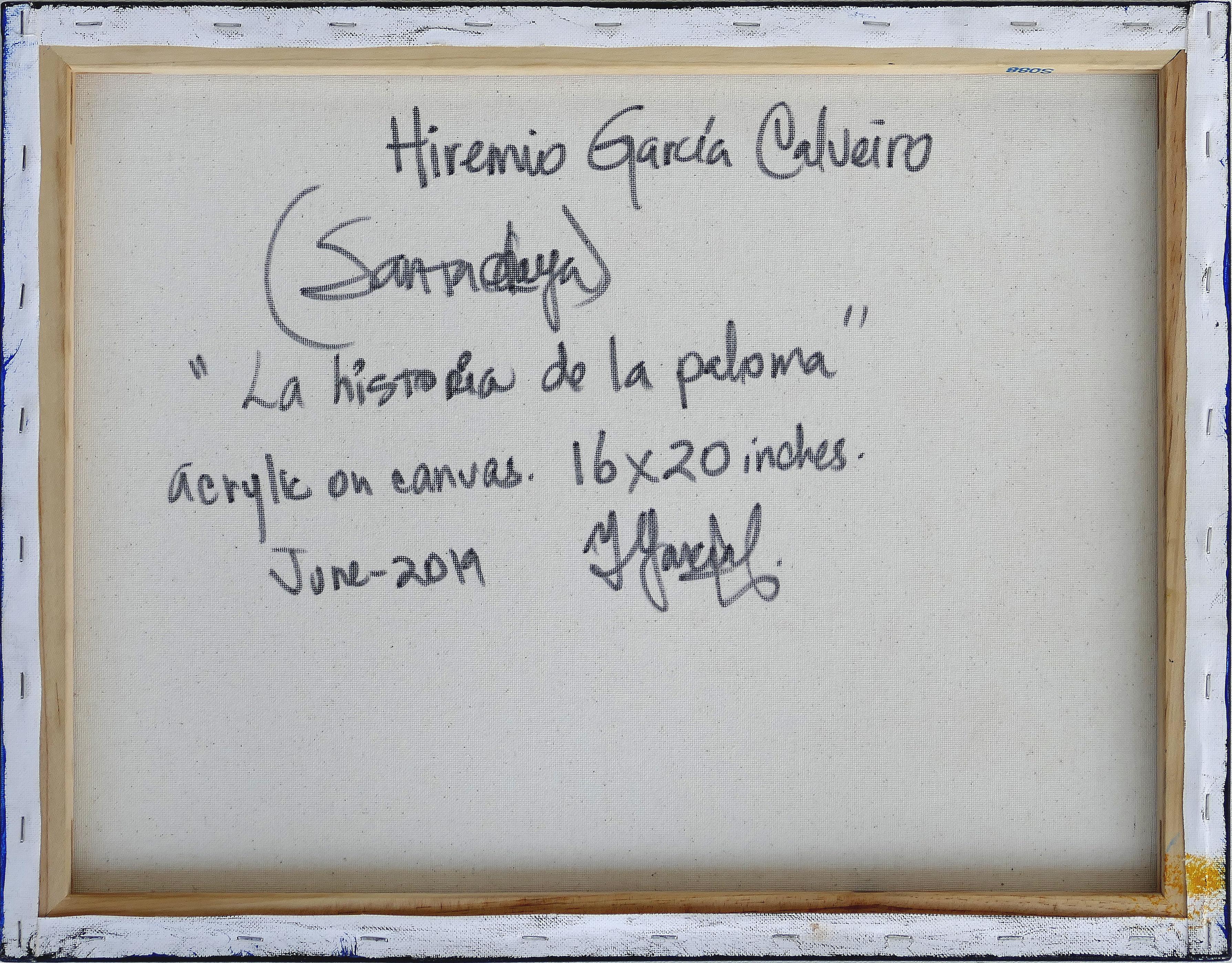 Hiremio Garcia Santaolaya Abstract Painting, Cuban American Artist For Sale 4