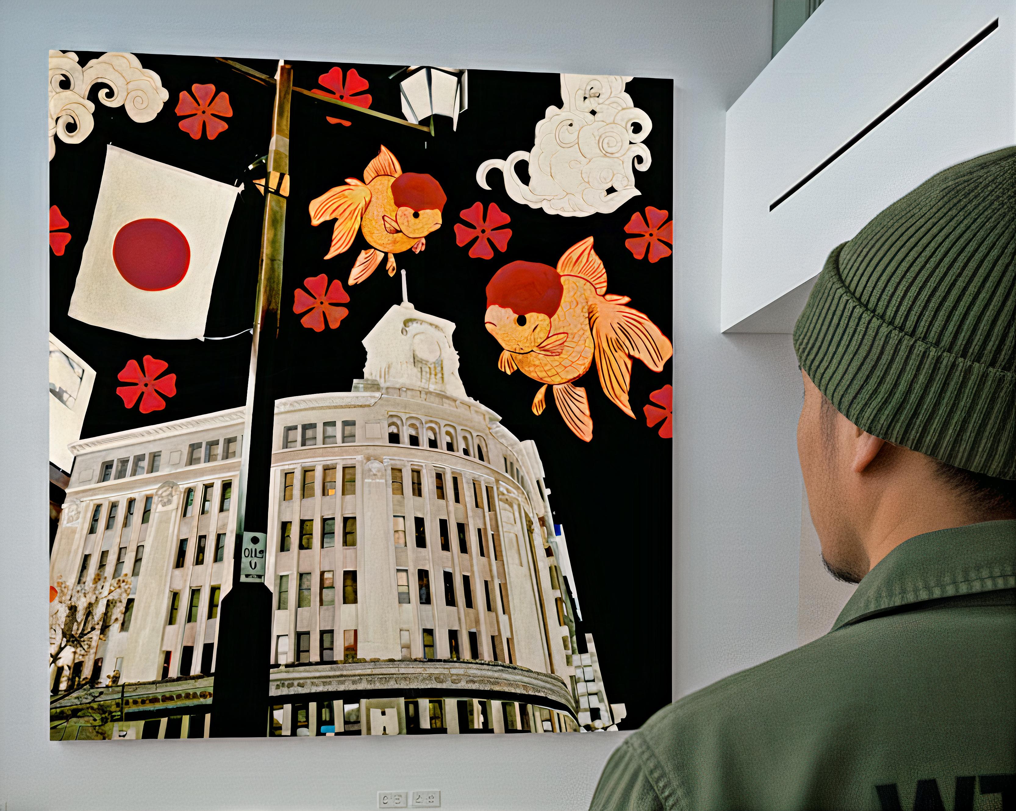 Alabaster Elegance and Crimson Echo : Kohaku's Dance in Tokyo's Night