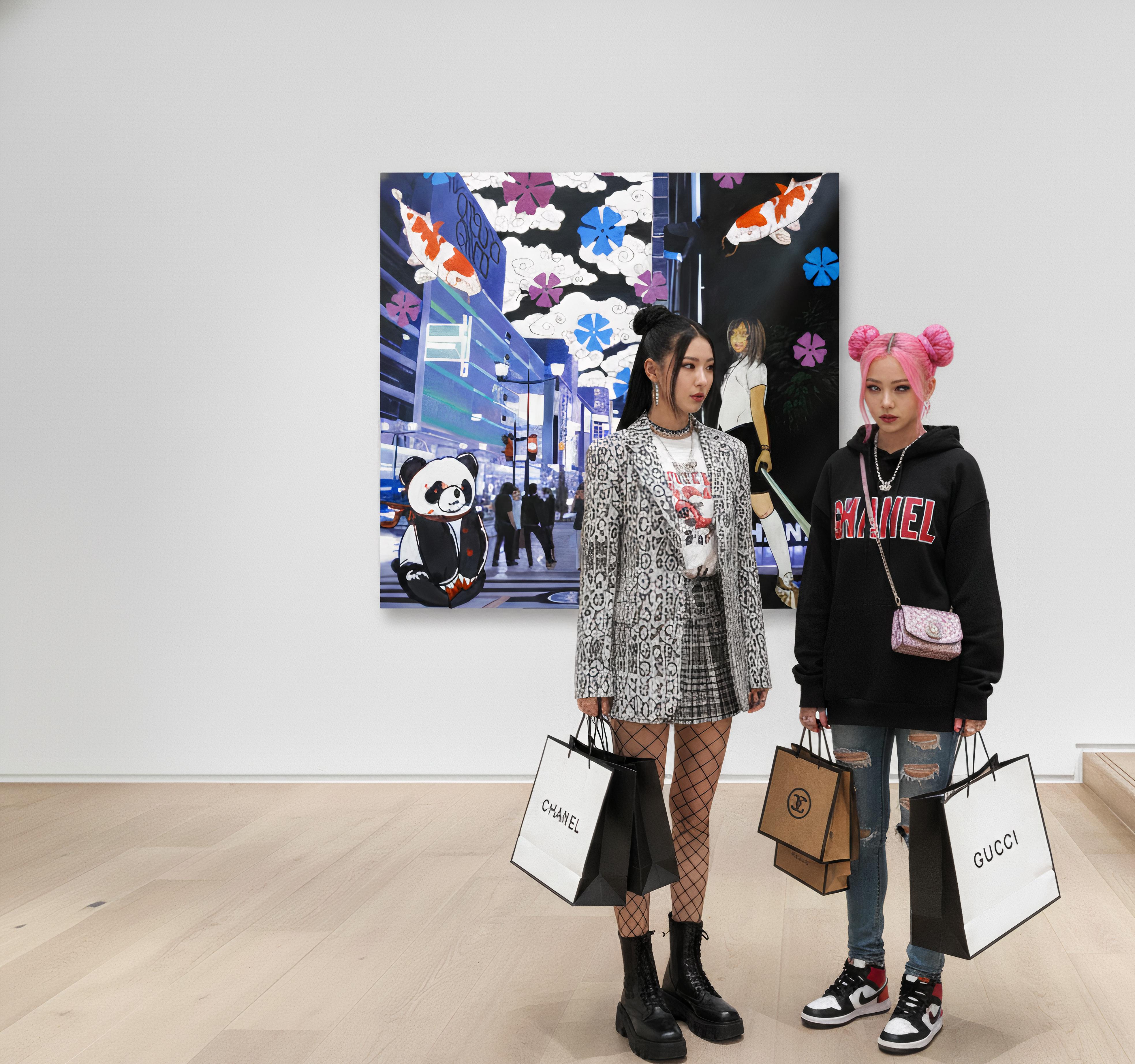 Chanel Elegance: Mitternachtssoirée in Tokios Blüten und Schatten im Angebot 2