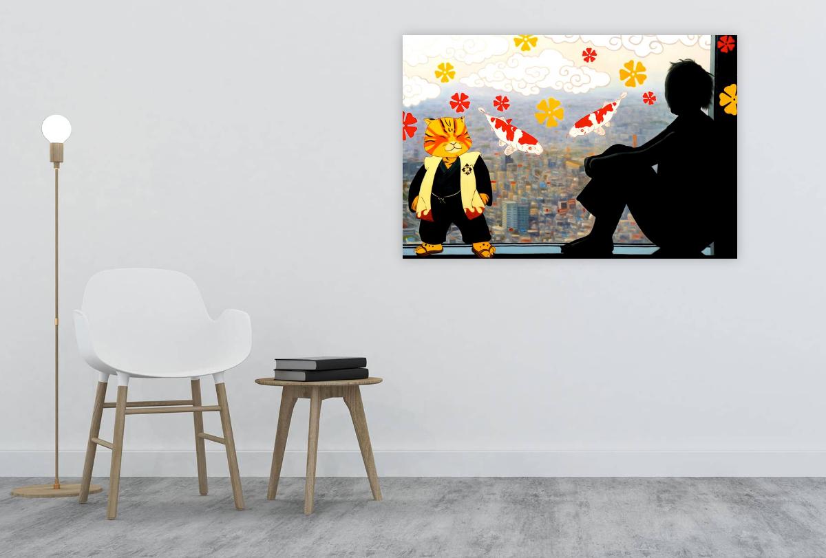 Cronache della finestra di Charlotte : Sguardo Urbano - Painting Contemporaneo di HIRO ANDO