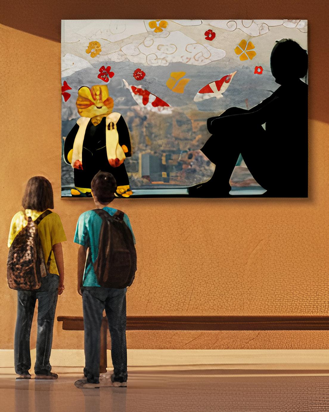Chronicles de Charlotte's Window : Urbancat Gaze - Painting de HIRO ANDO