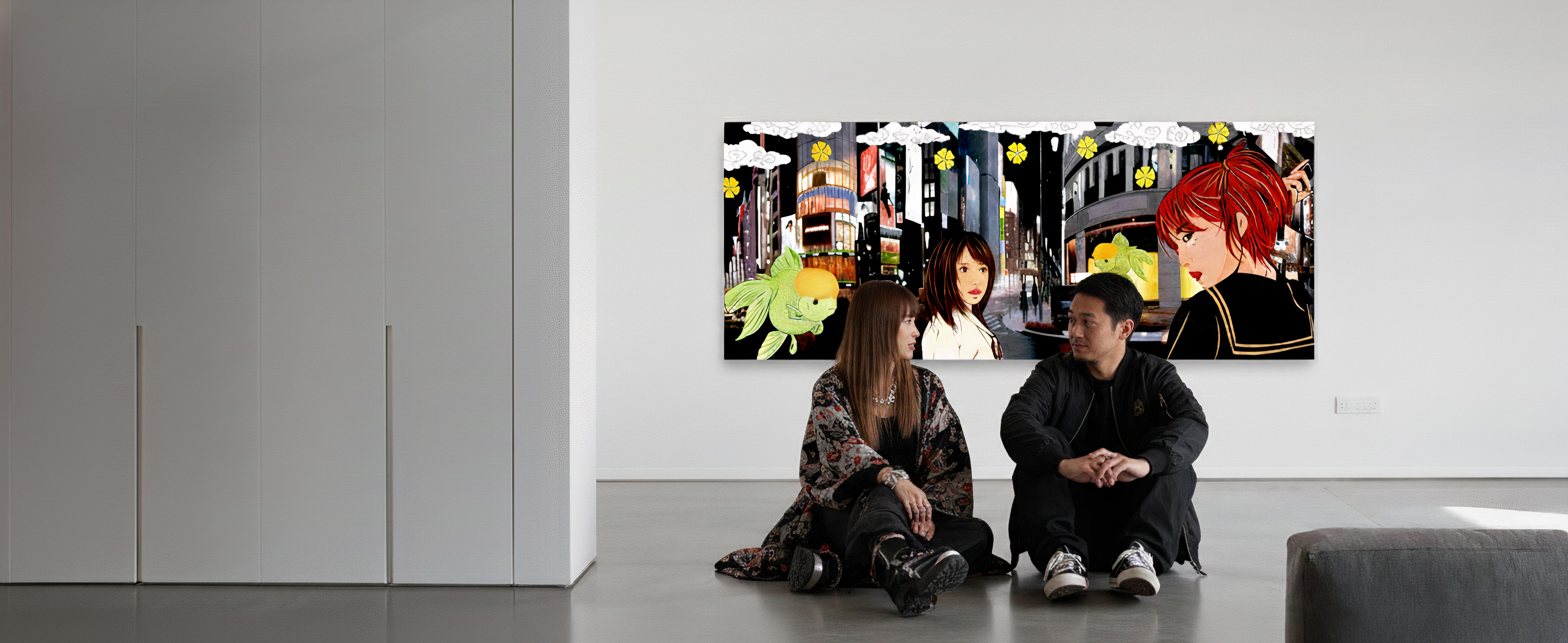 2009, einzigartige Kunstwerke
Öl auf Leinwand
25 1/5 × 63 Zoll - 64 × 160 cm
Das Kunstwerk ist vom Künstler signiert und mit dem Logo des Studios des Künstlers auf der Rückseite der Leinwand gestempelt.
Die Kunstwerke werden von einem formellen
