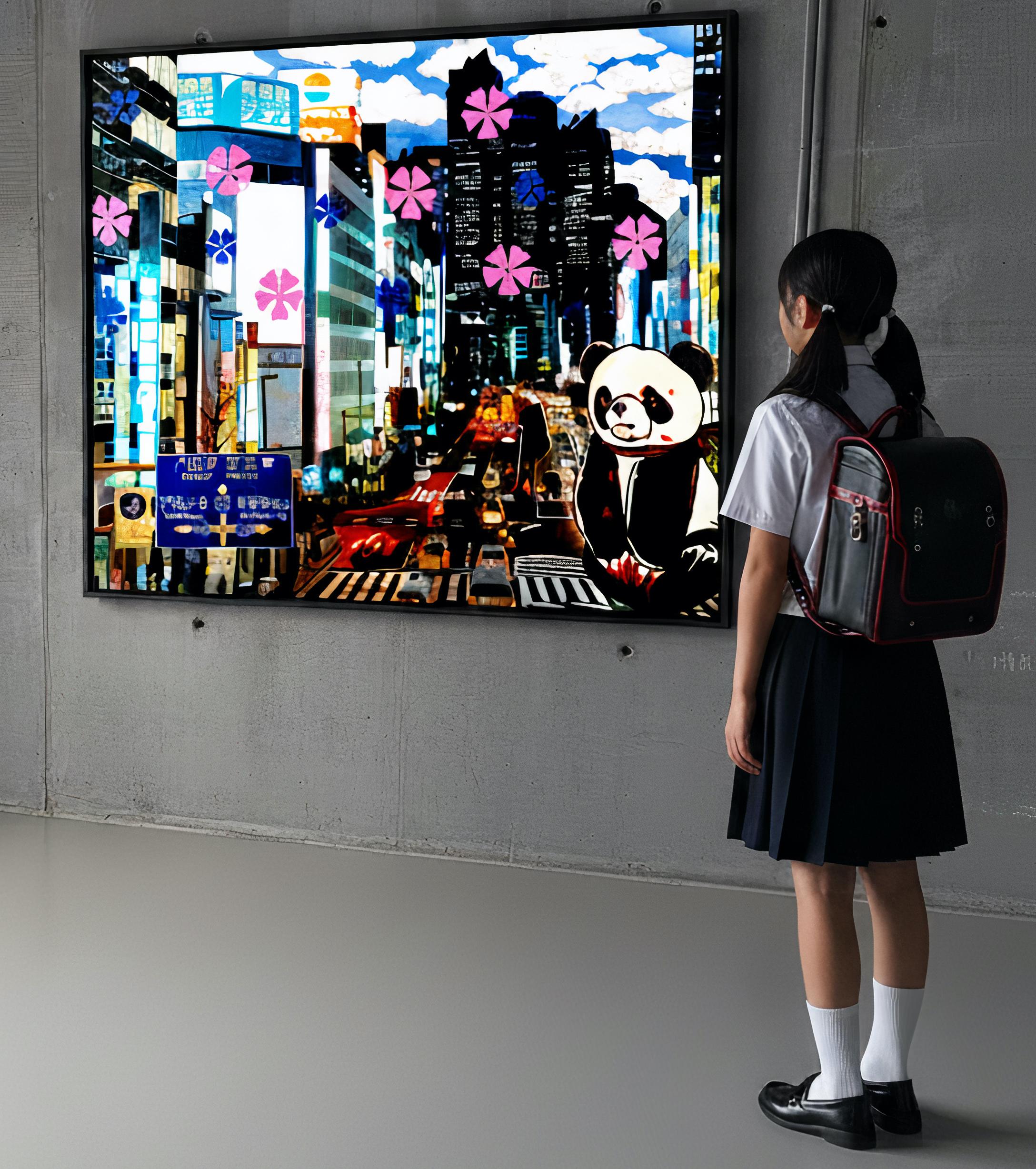 I sussurri notturni di Hachioji: viaggio nel sublime - Painting di HIRO ANDO