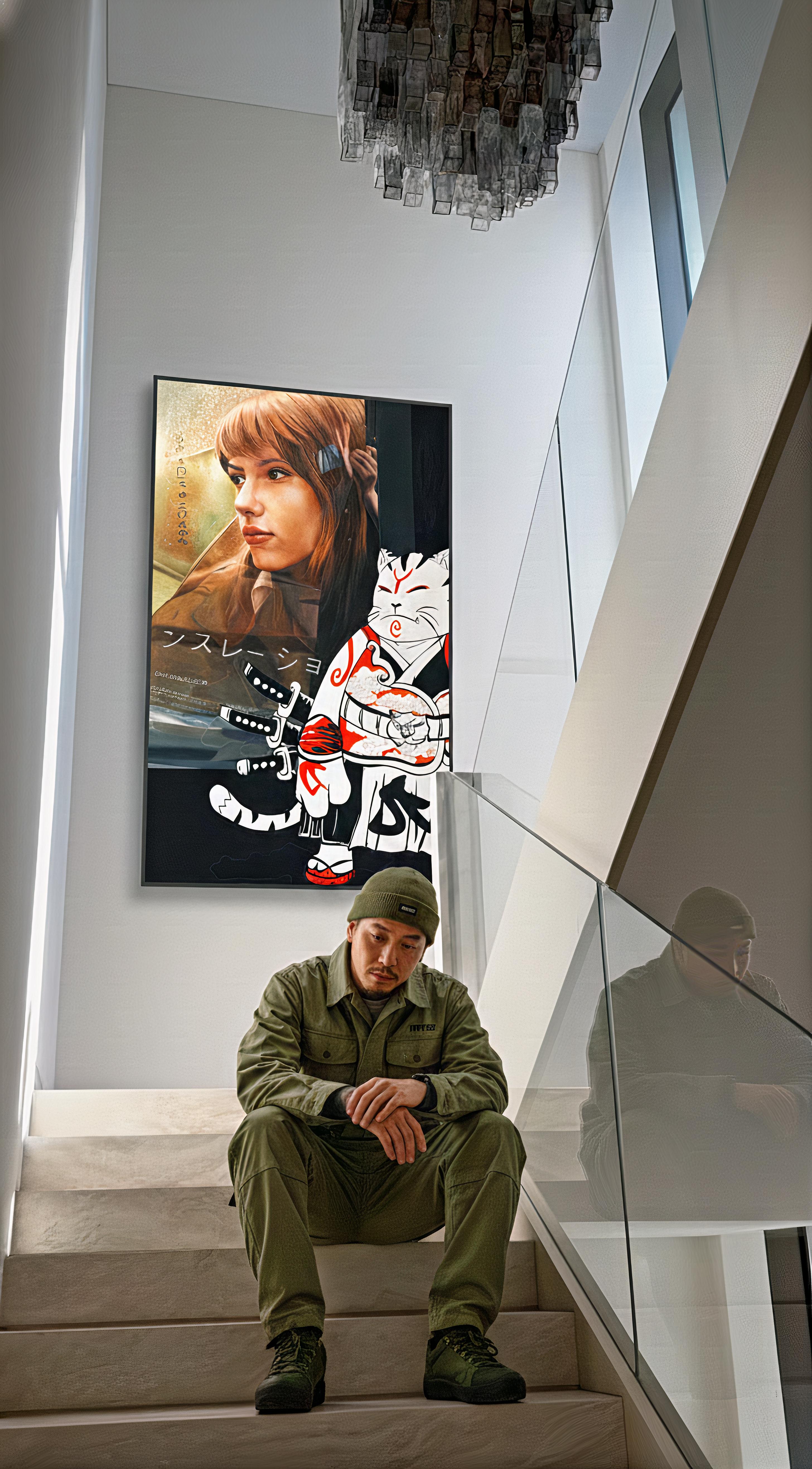 Verloren  Samuraicat's Whispers: translation Symphonie (Zeitgenössisch), Painting, von HIRO ANDO