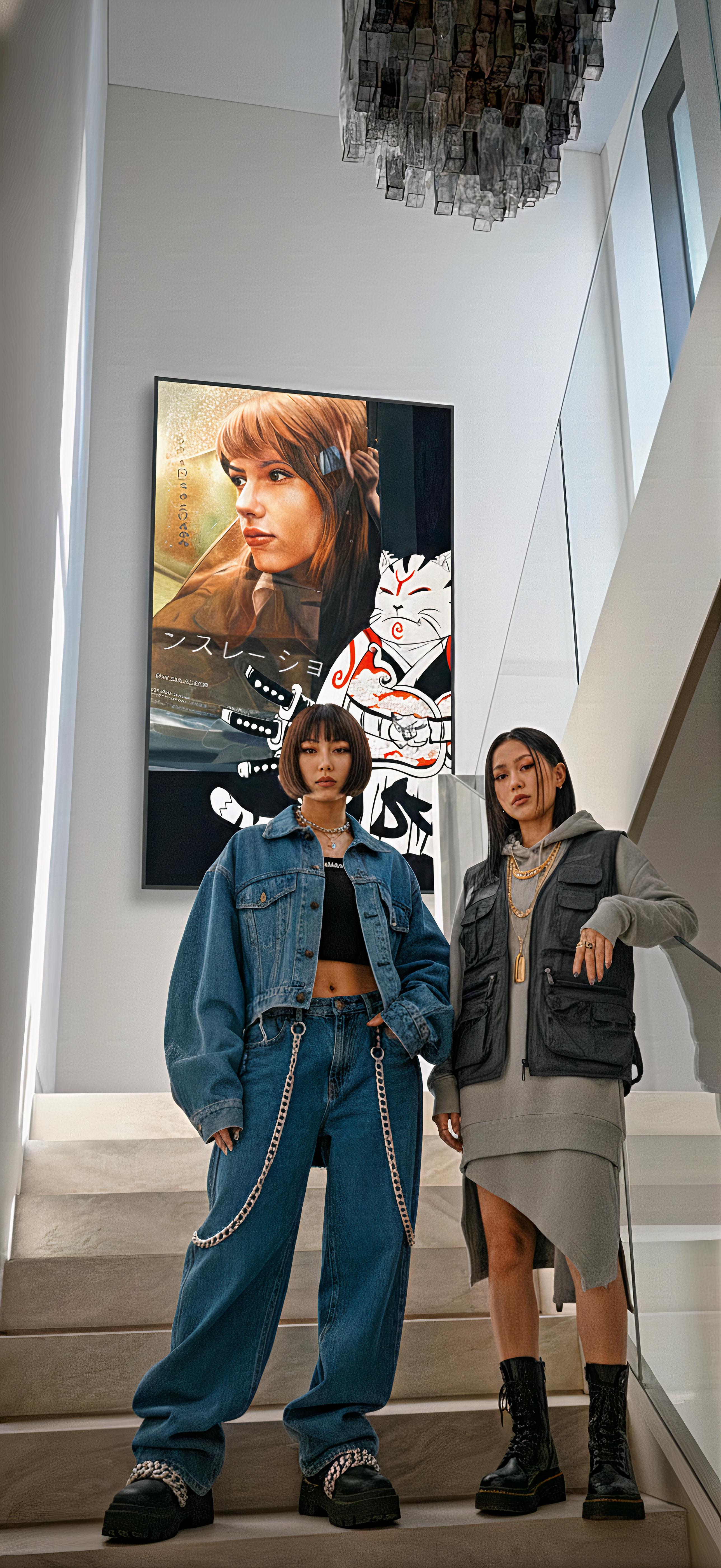 Verloren  Samuraicat's Whispers: translation Symphonie (Grau), Portrait Painting, von HIRO ANDO