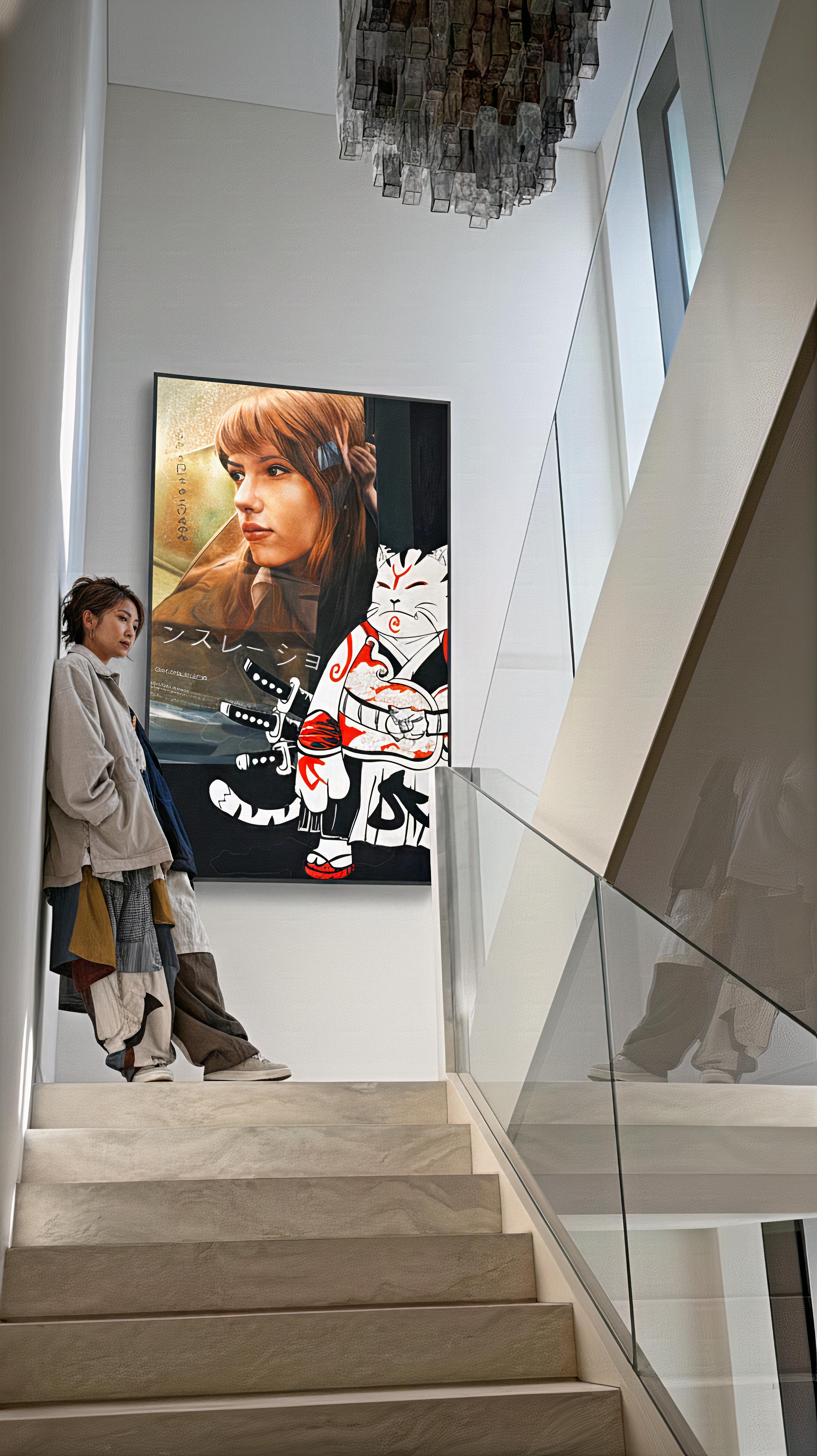 2009, einzigartige Kunstwerke
Öl auf Leinwand
63 × 33 1/2 Zoll - 160 × 85 cm
Das Kunstwerk ist vom Künstler signiert und mit dem Logo des Studios des Künstlers auf der Rückseite der Leinwand gestempelt.
Die Kunstwerke werden mit einem formalen