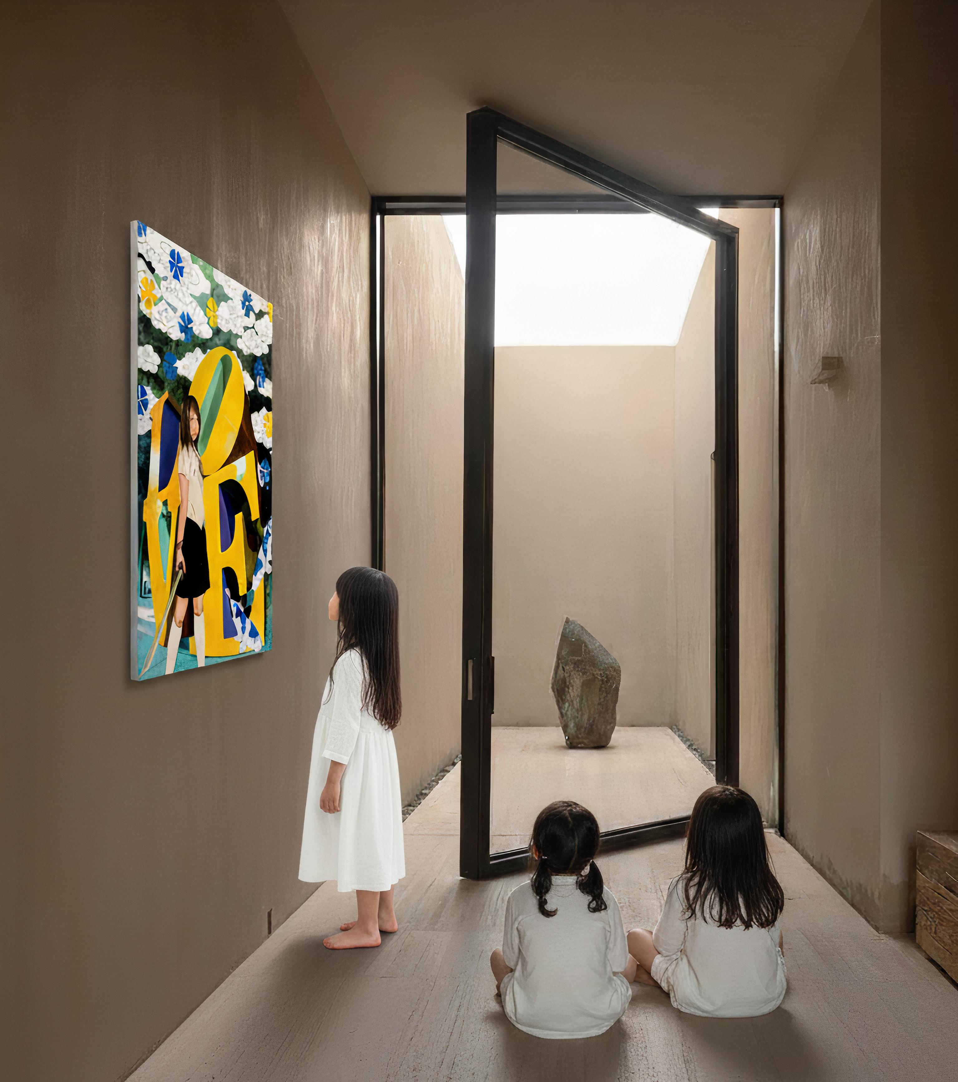 Embrasser l'amour jaune et bleu : Serenade solaire en vente 2