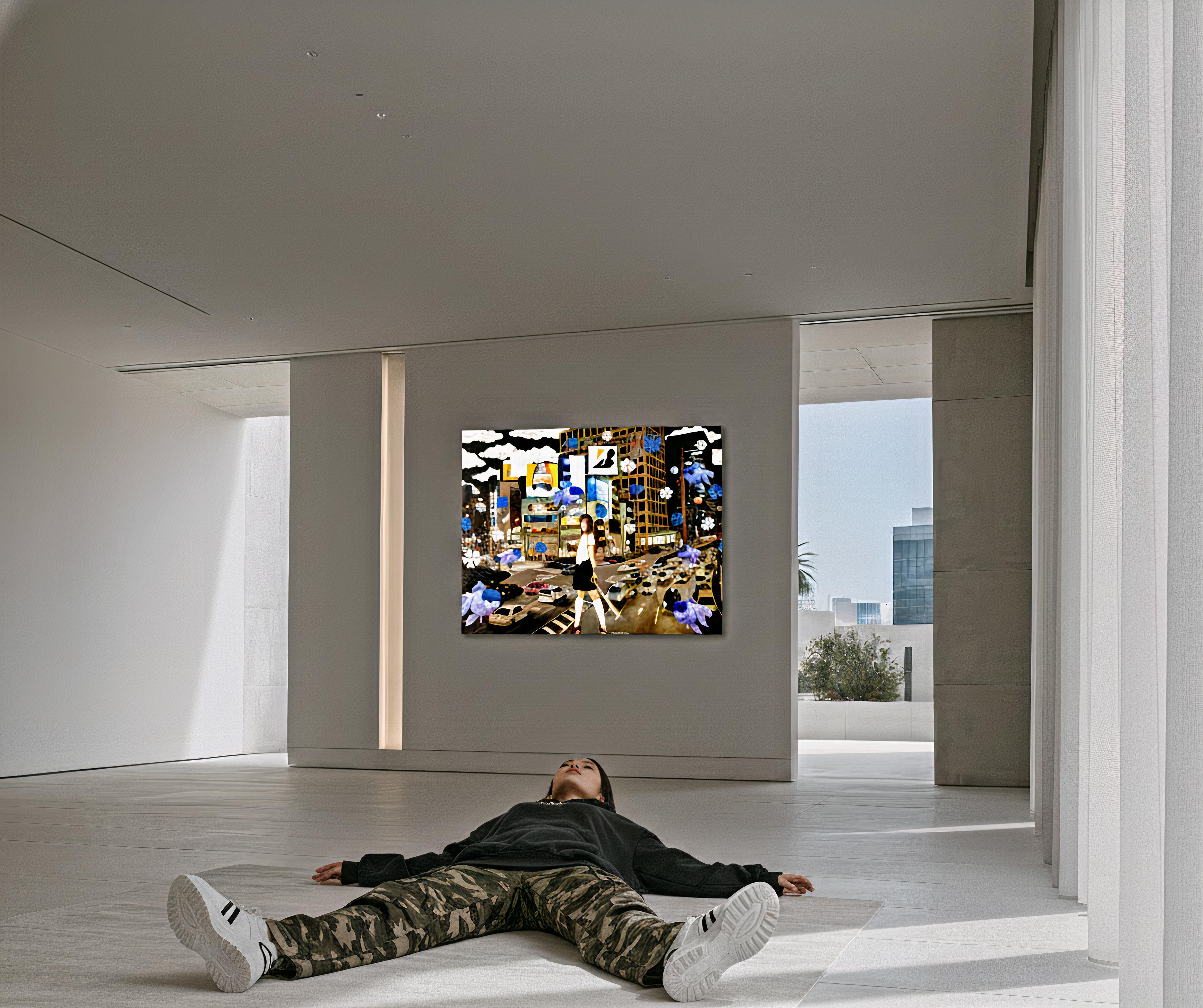 Purple Twilight Ballet : Orchids and Shadows in Battle Symphony For Sale 1